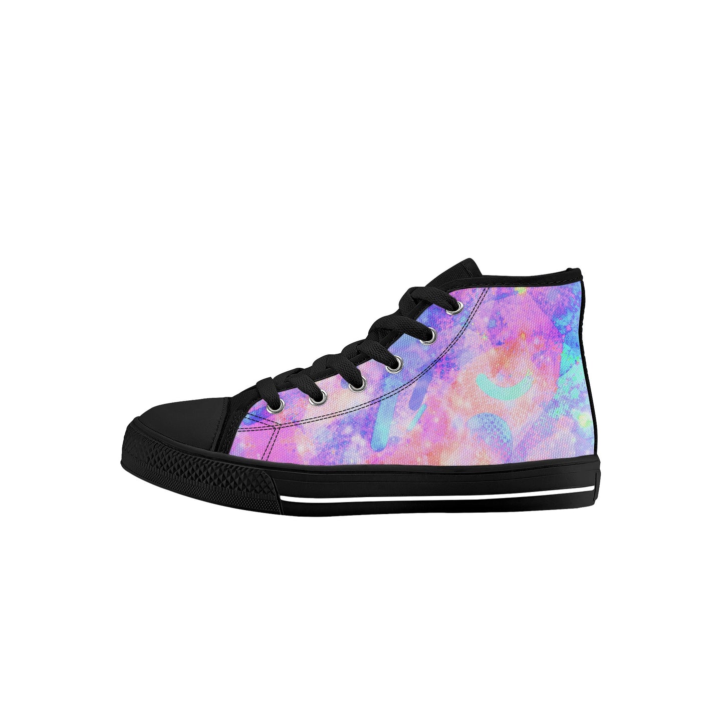 Pastel Skies Kids High Top Canvas Shoes