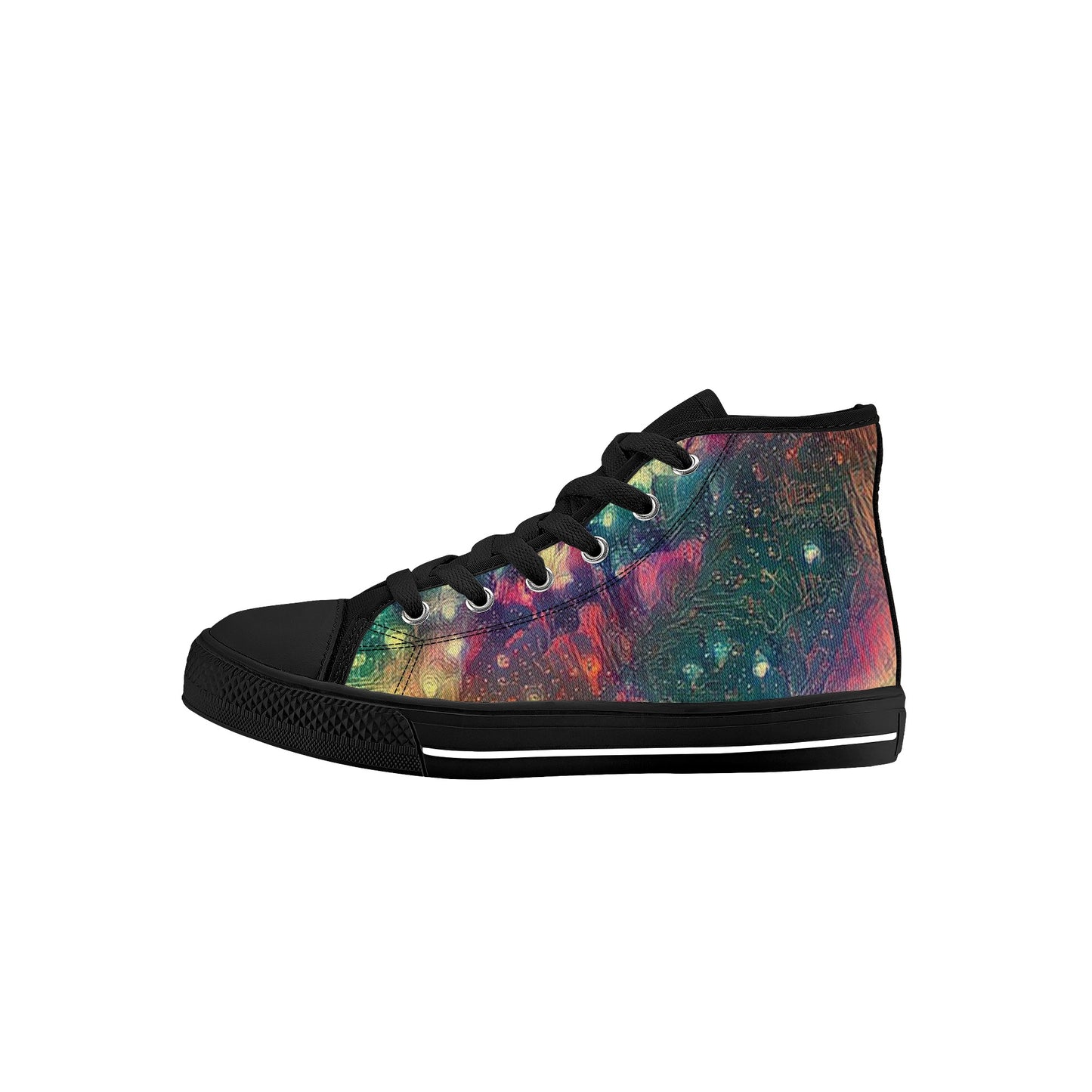 Starry Night Kids High Top Canvas Shoes