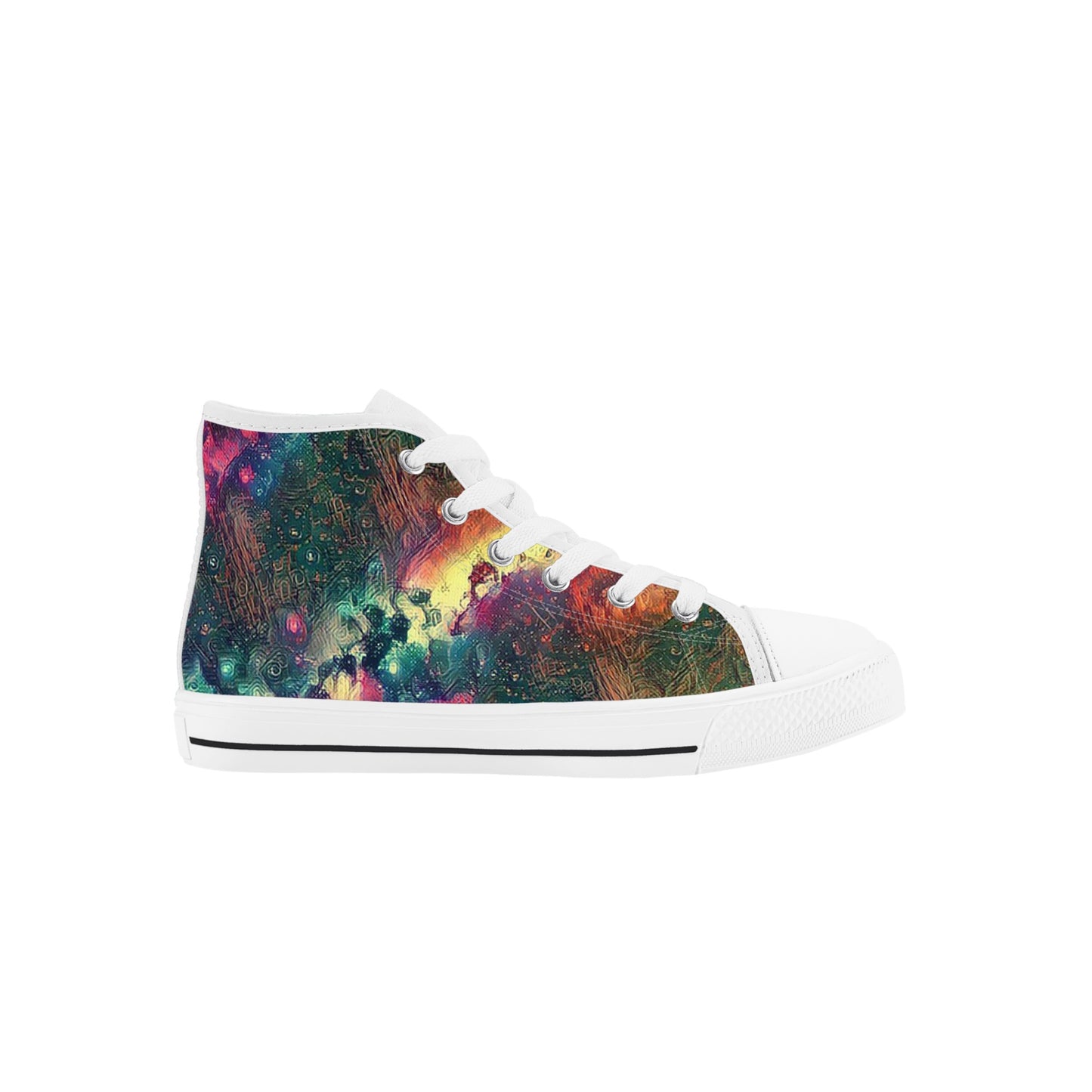 Starry Night Kids High Top Canvas Shoes