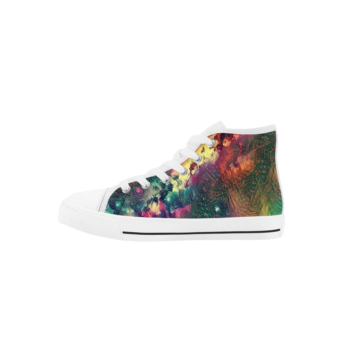 Starry Night Kids High Top Canvas Shoes