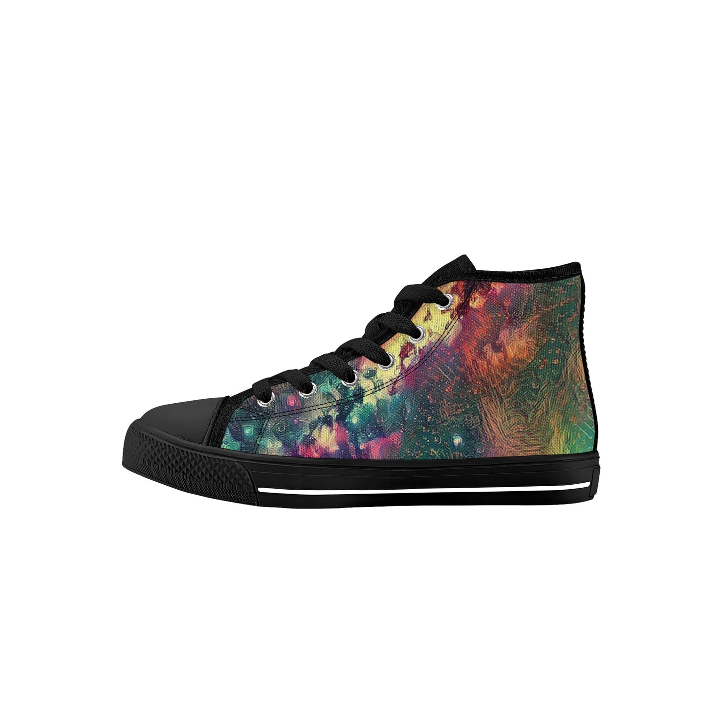 Starry Night Kids High Top Canvas Shoes