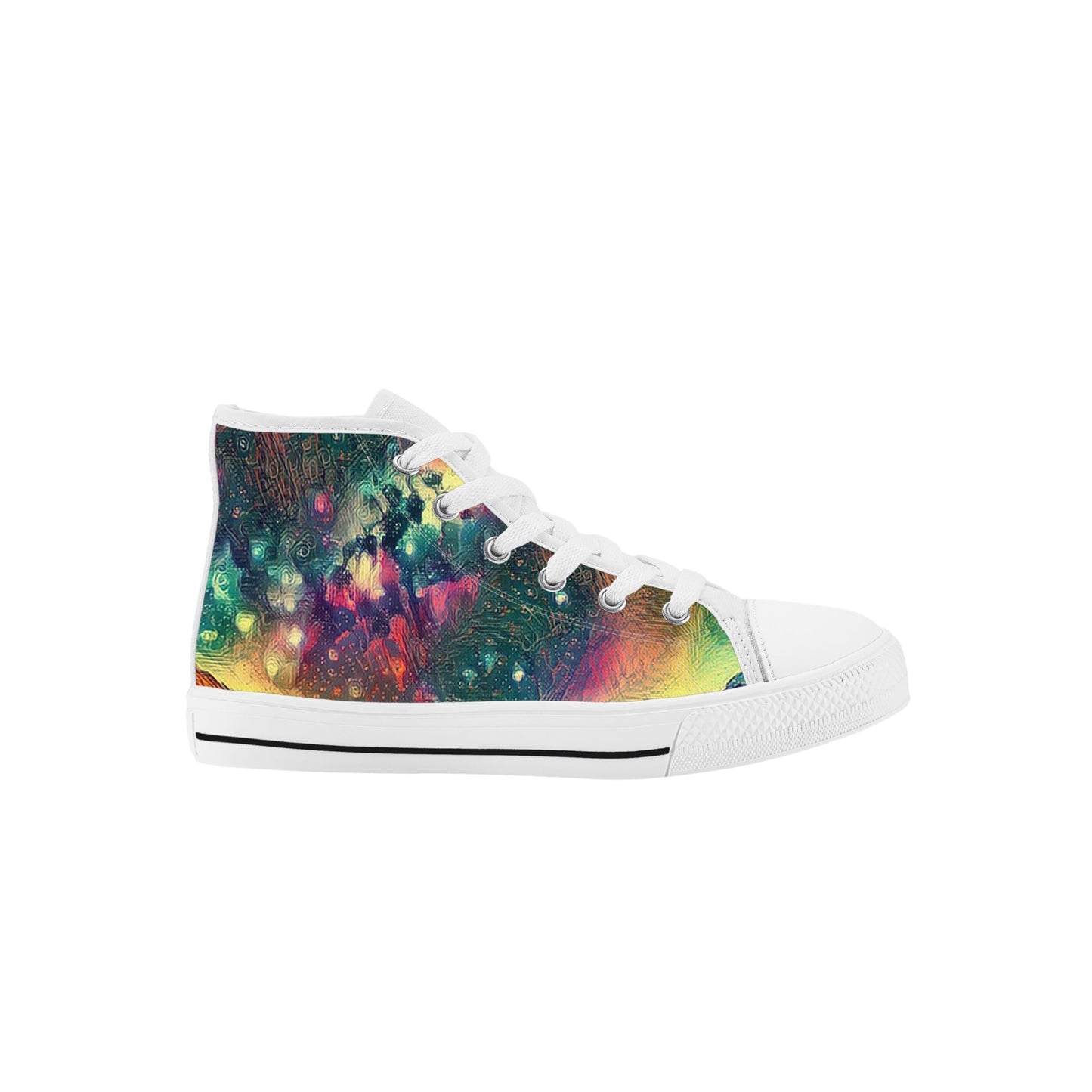 Starry Night Kids High Top Canvas Shoes