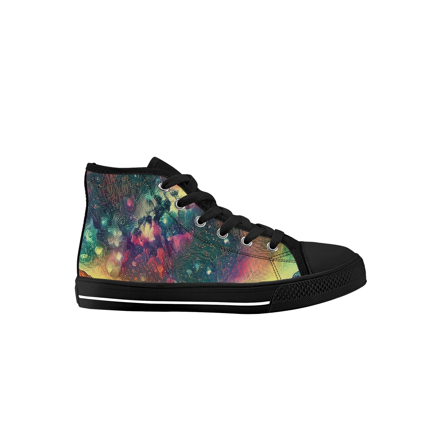 Starry Night Kids High Top Canvas Shoes