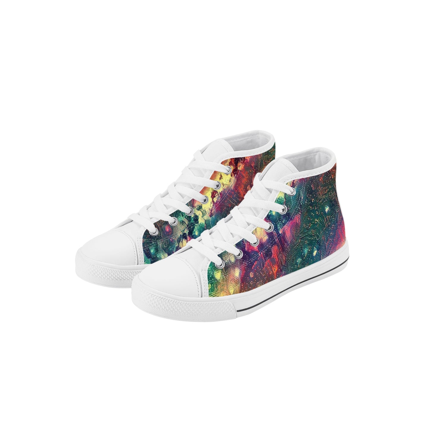 Starry Night Kids High Top Canvas Shoes