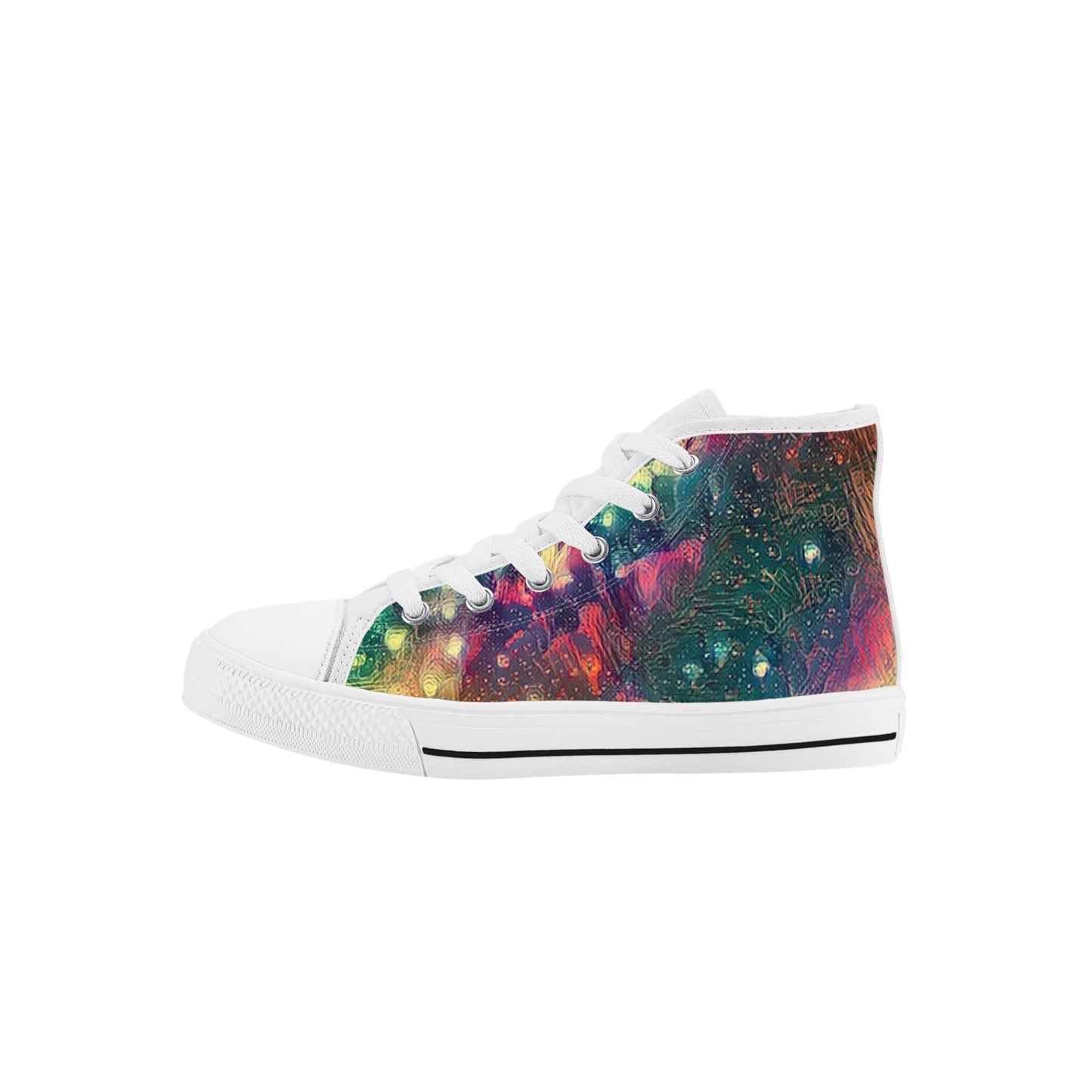 Starry Night Kids High Top Canvas Shoes