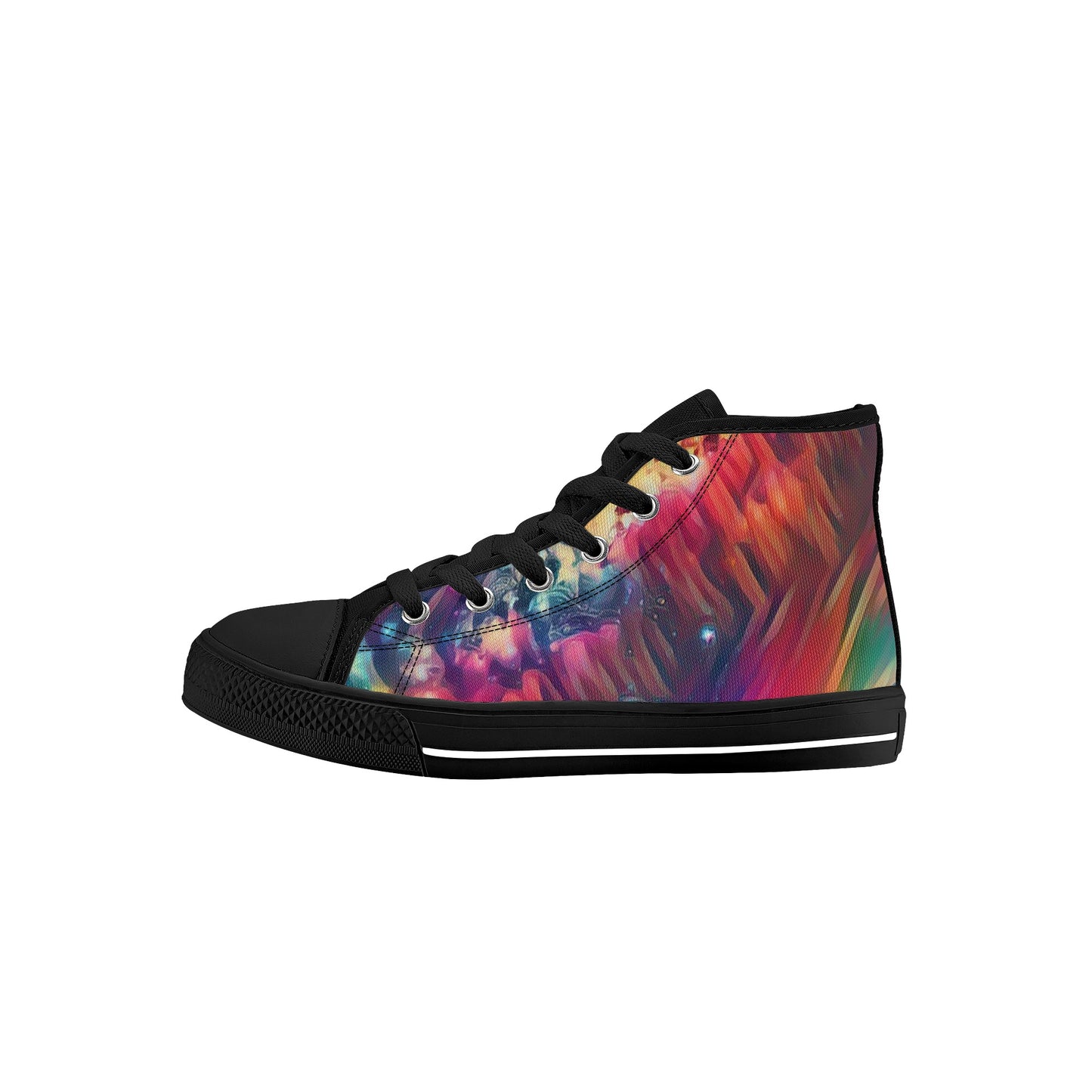 Starry Night Kids High Top Canvas Shoes