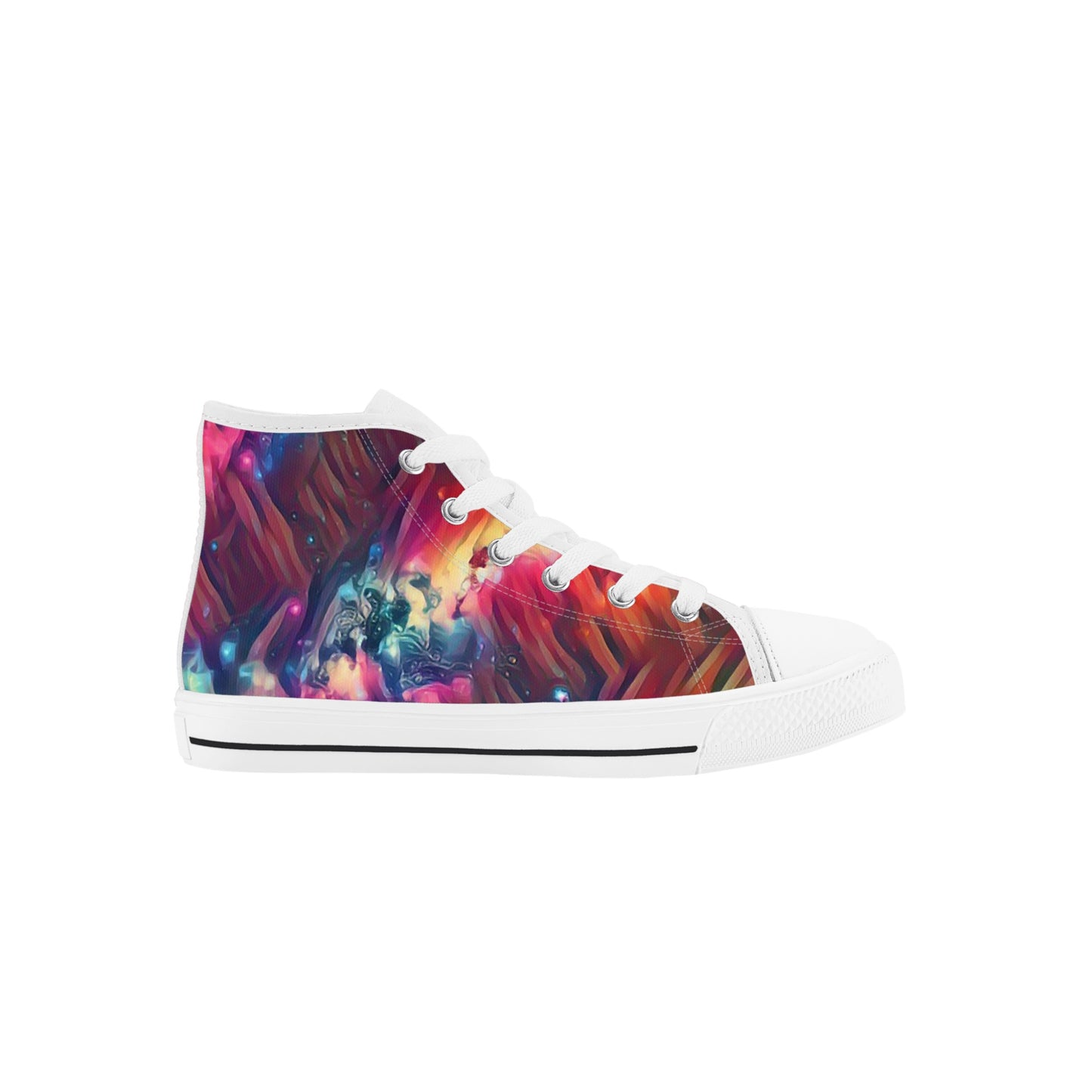 Starry Night Kids High Top Canvas Shoes