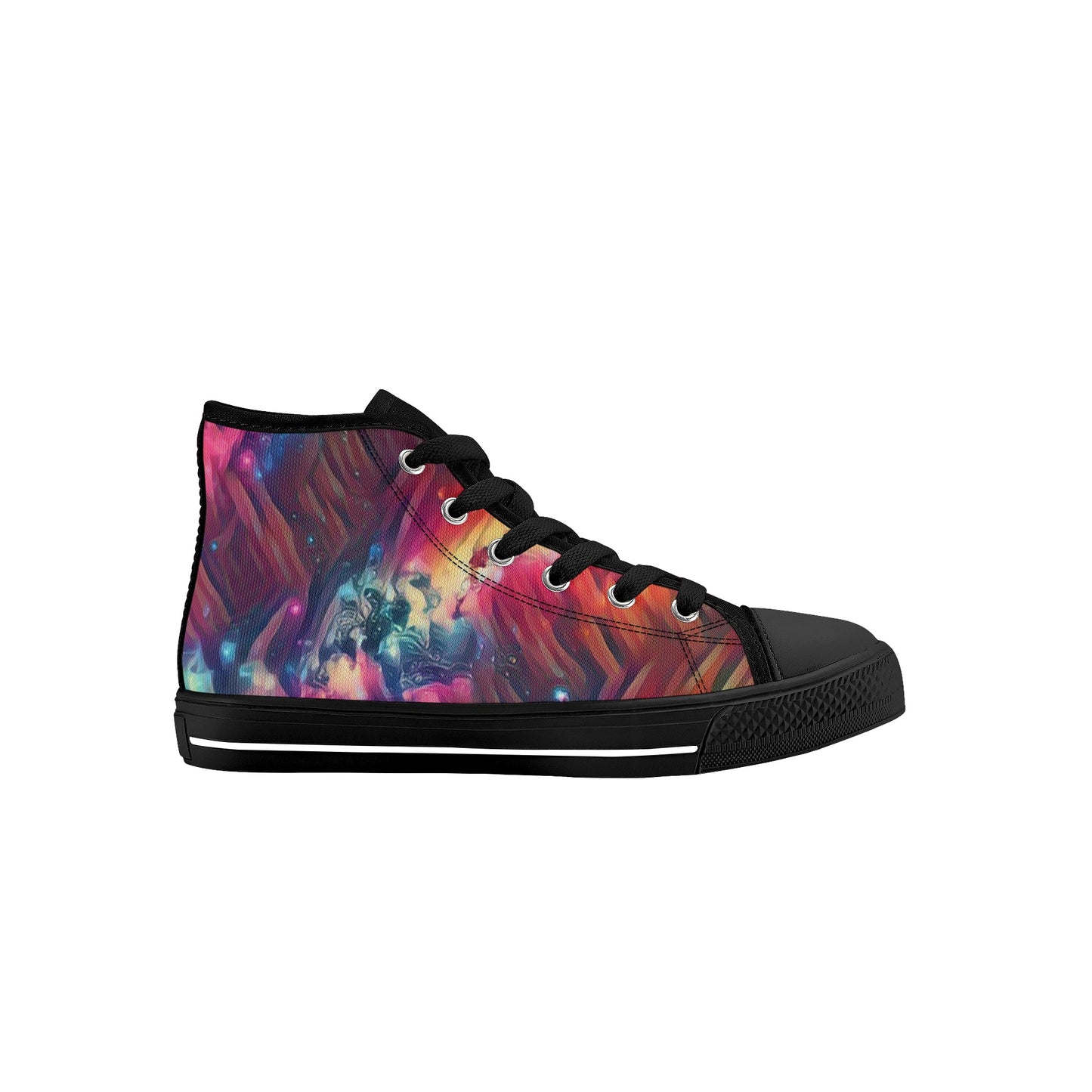 Starry Night Kids High Top Canvas Shoes