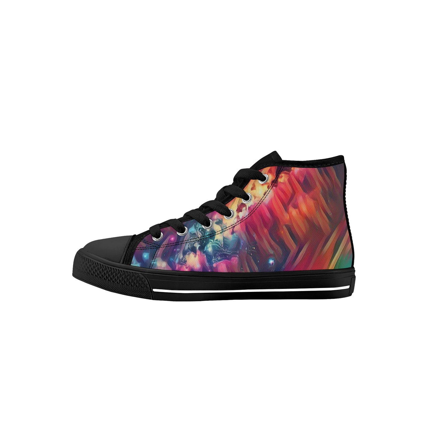 Starry Night Kids High Top Canvas Shoes