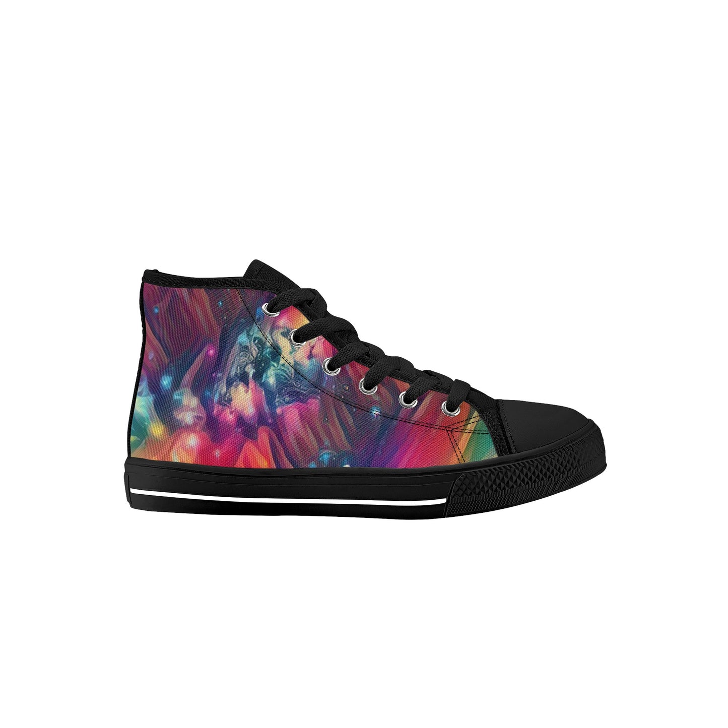 Starry Night Kids High Top Canvas Shoes