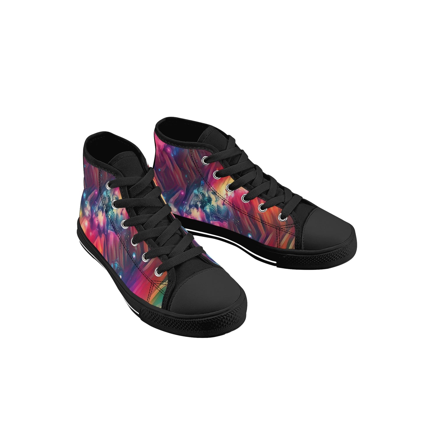 Starry Night Kids High Top Canvas Shoes