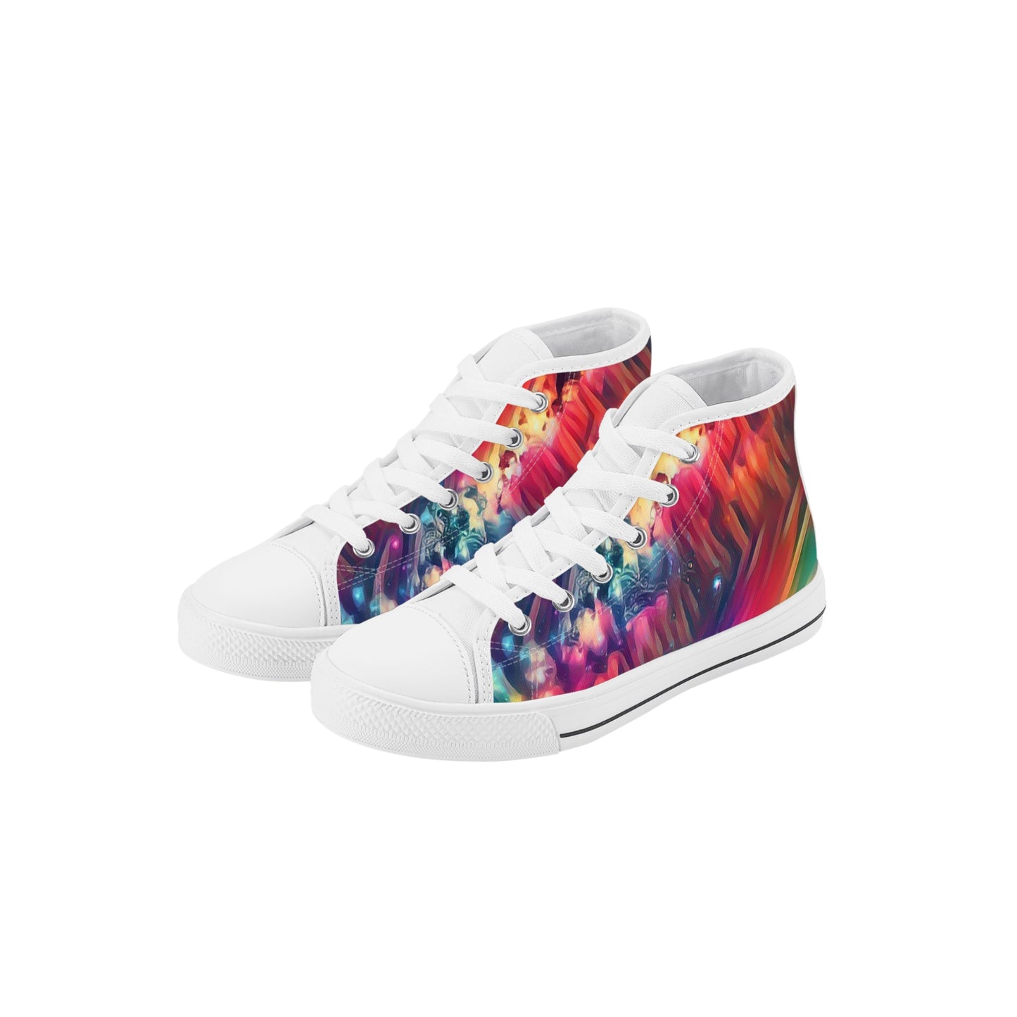 Starry Night Kids High Top Canvas Shoes