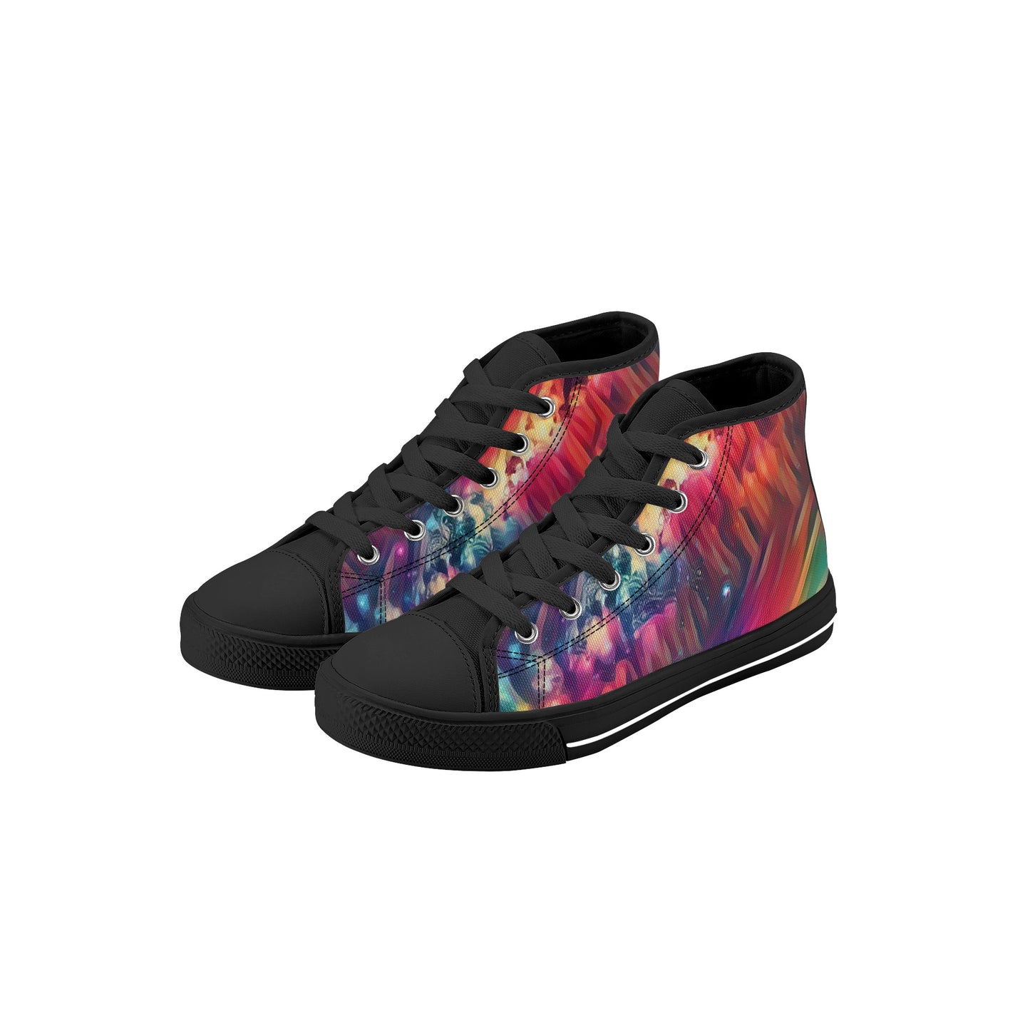 Starry Night Kids High Top Canvas Shoes