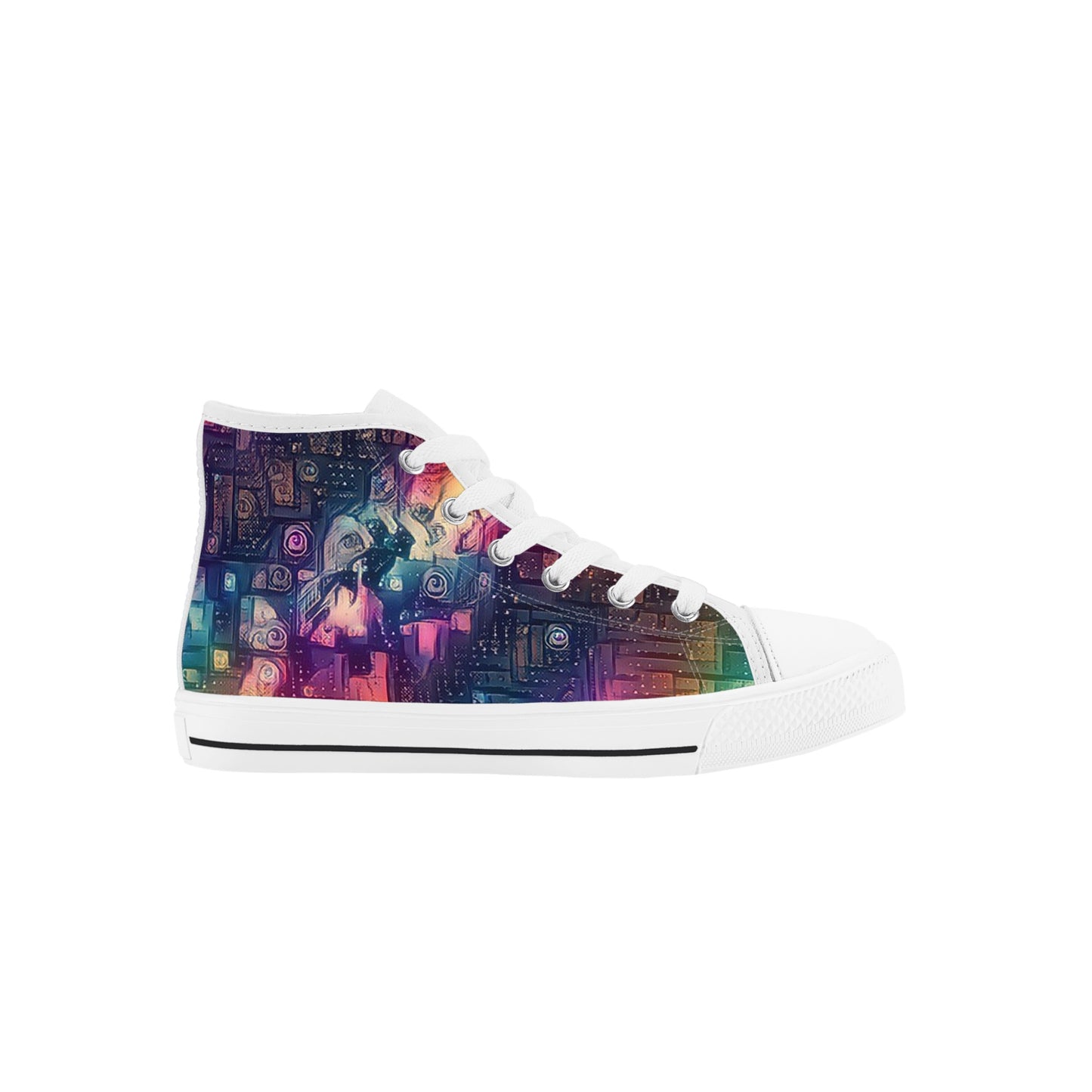 Starry Night Kids High Top Canvas Shoes