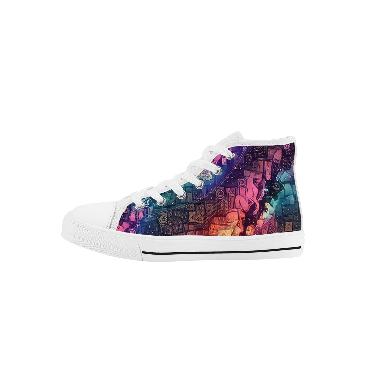 Starry Night Kids High Top Canvas Shoes