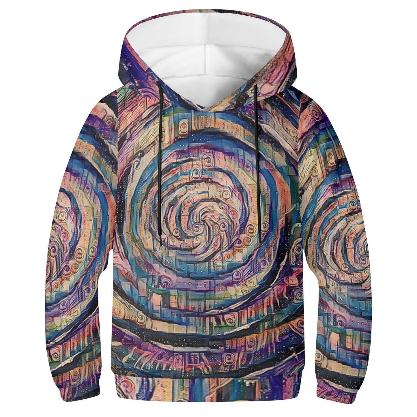 Galactic Whirlpool Kids Lightweight Hoodie Sweatshirt