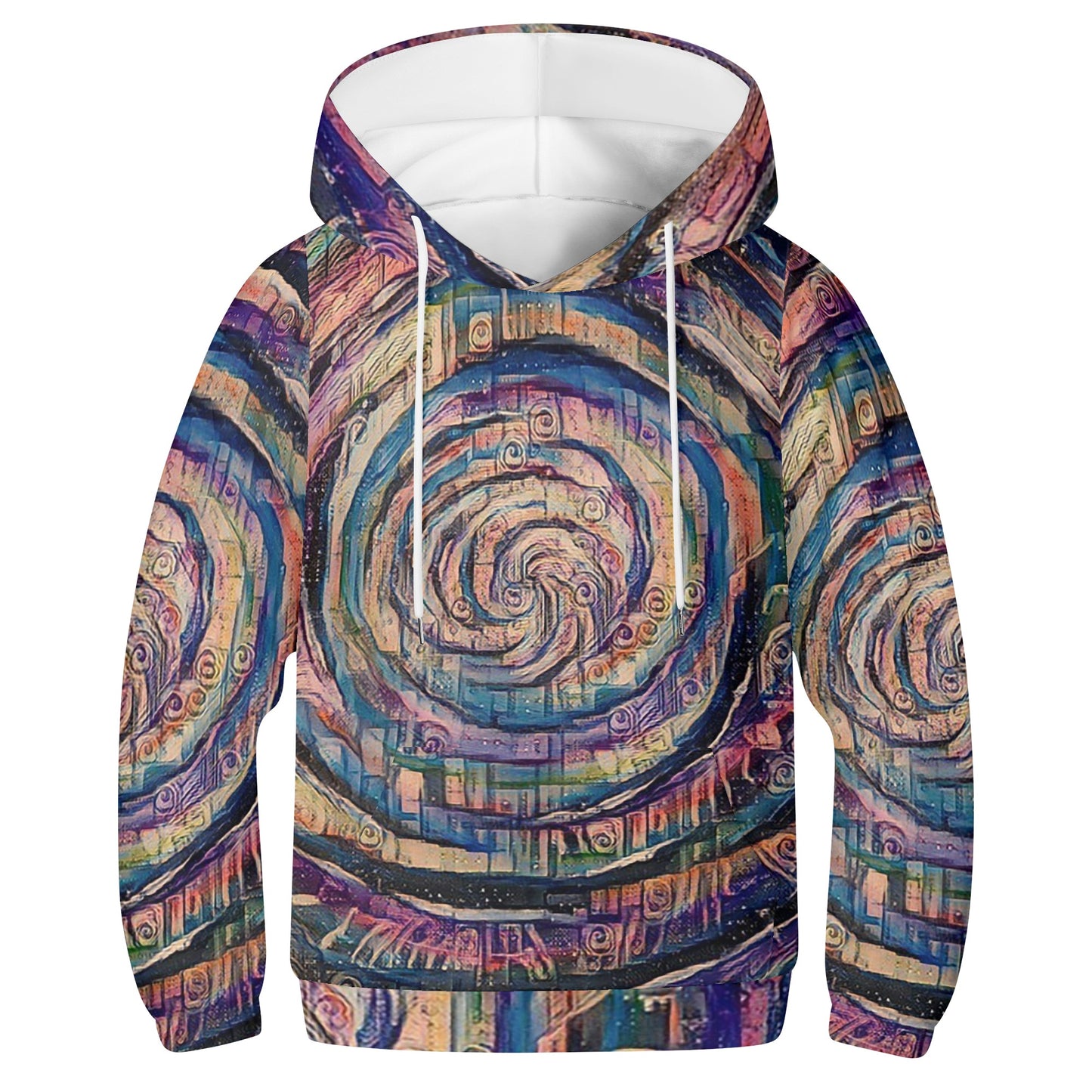 Galactic Whirlpool Kids Lightweight Hoodie Sweatshirt