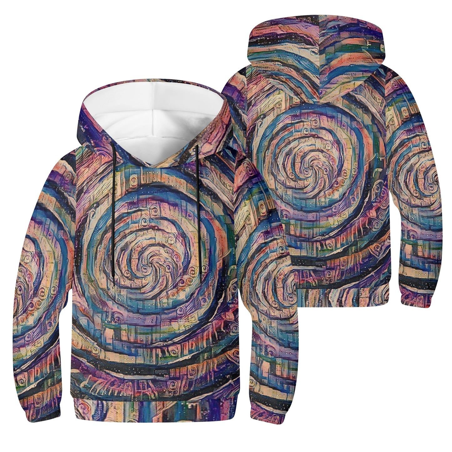 Galactic Whirlpool Kids Lightweight Hoodie Sweatshirt