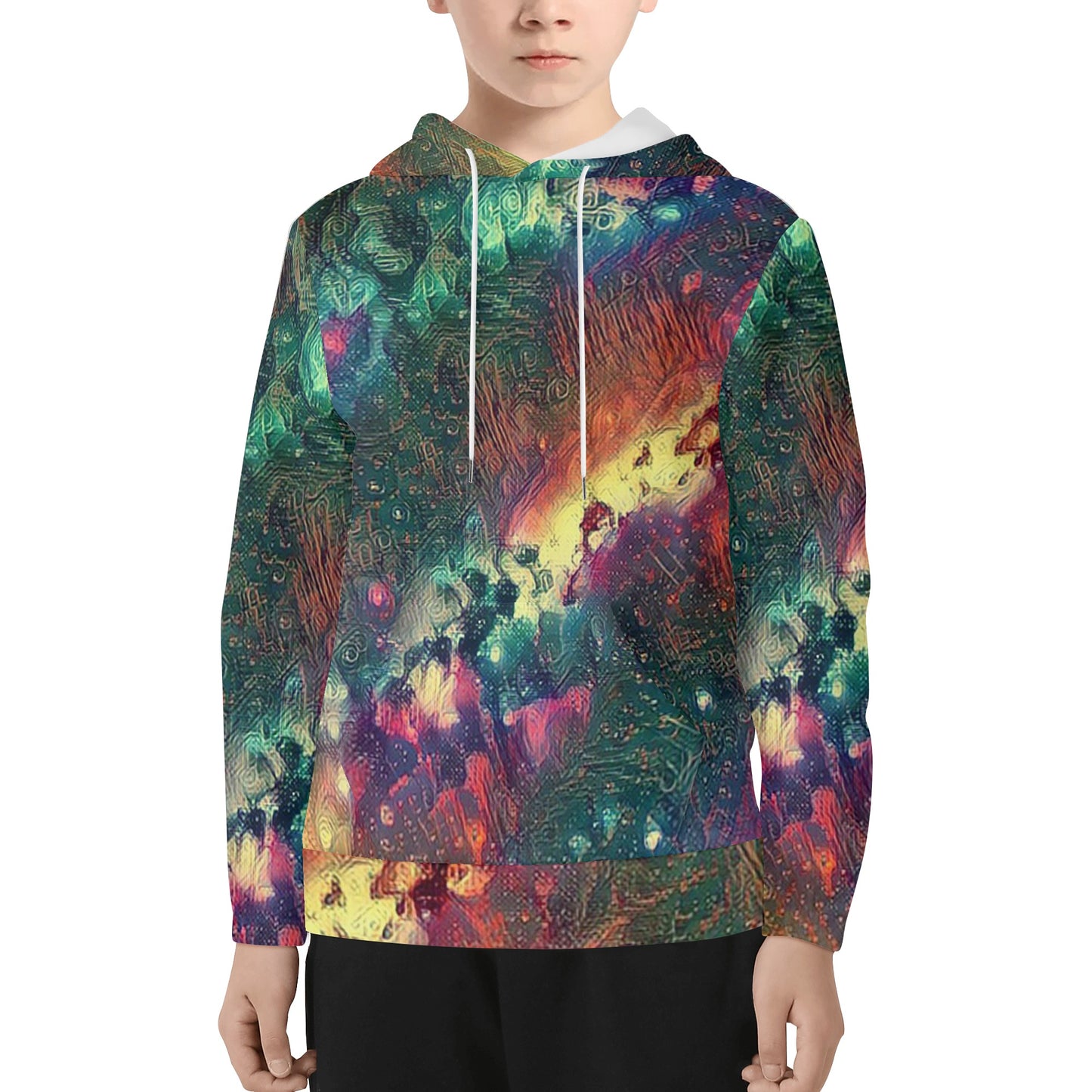 Starry Night Kids Lightweight Hoodie Sweatshirt