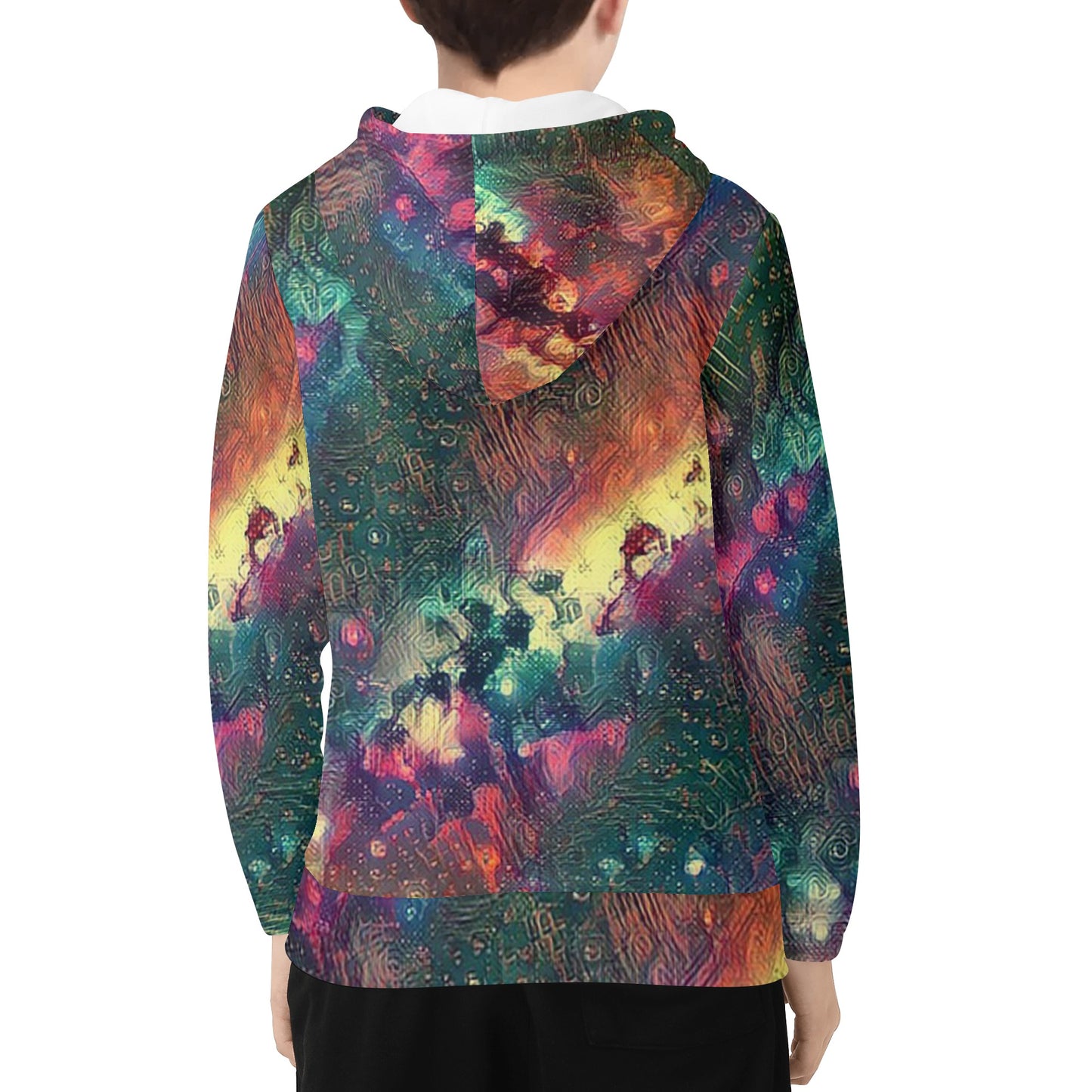 Starry Night Kids Lightweight Hoodie Sweatshirt