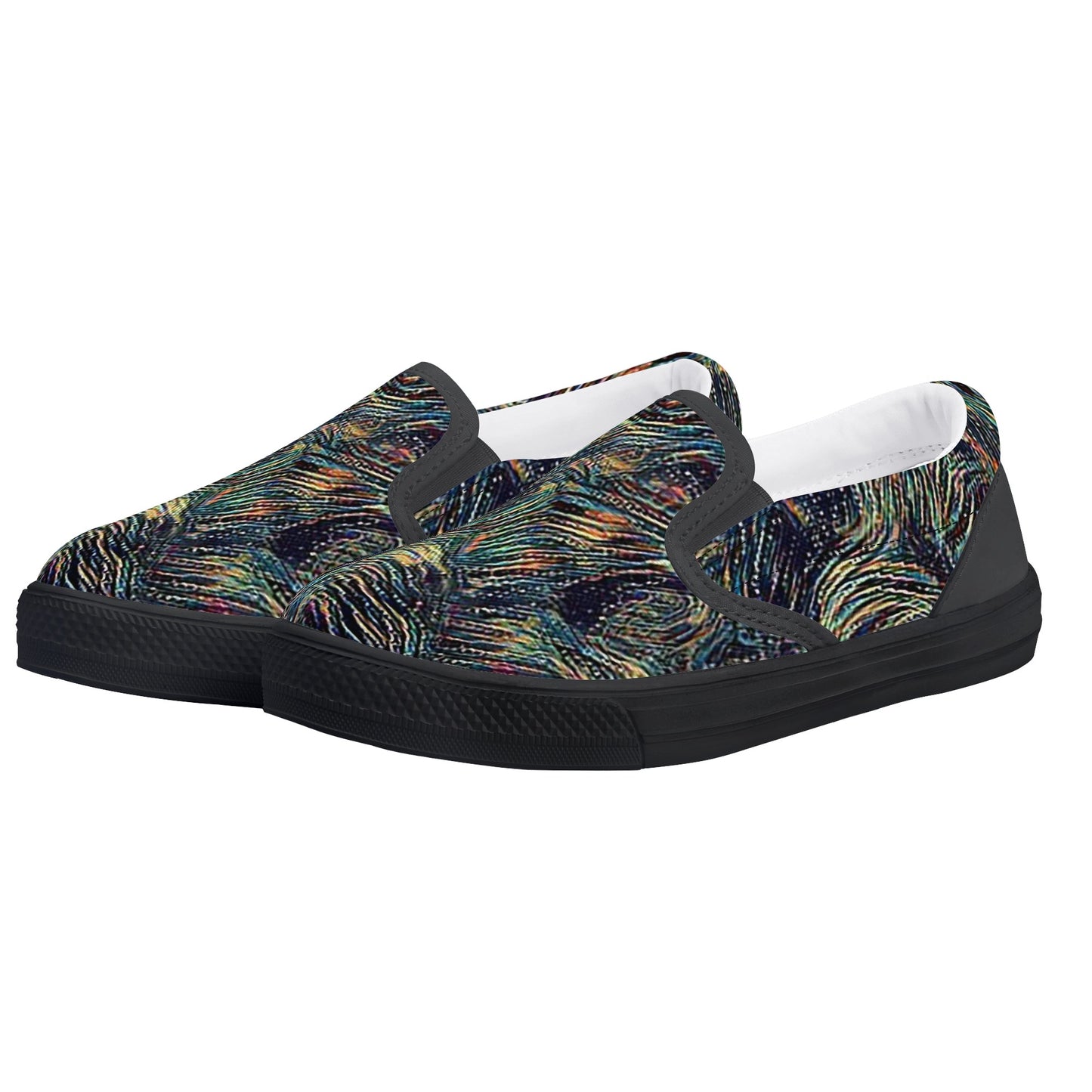 Neon Lines Kids Slip On Shoes