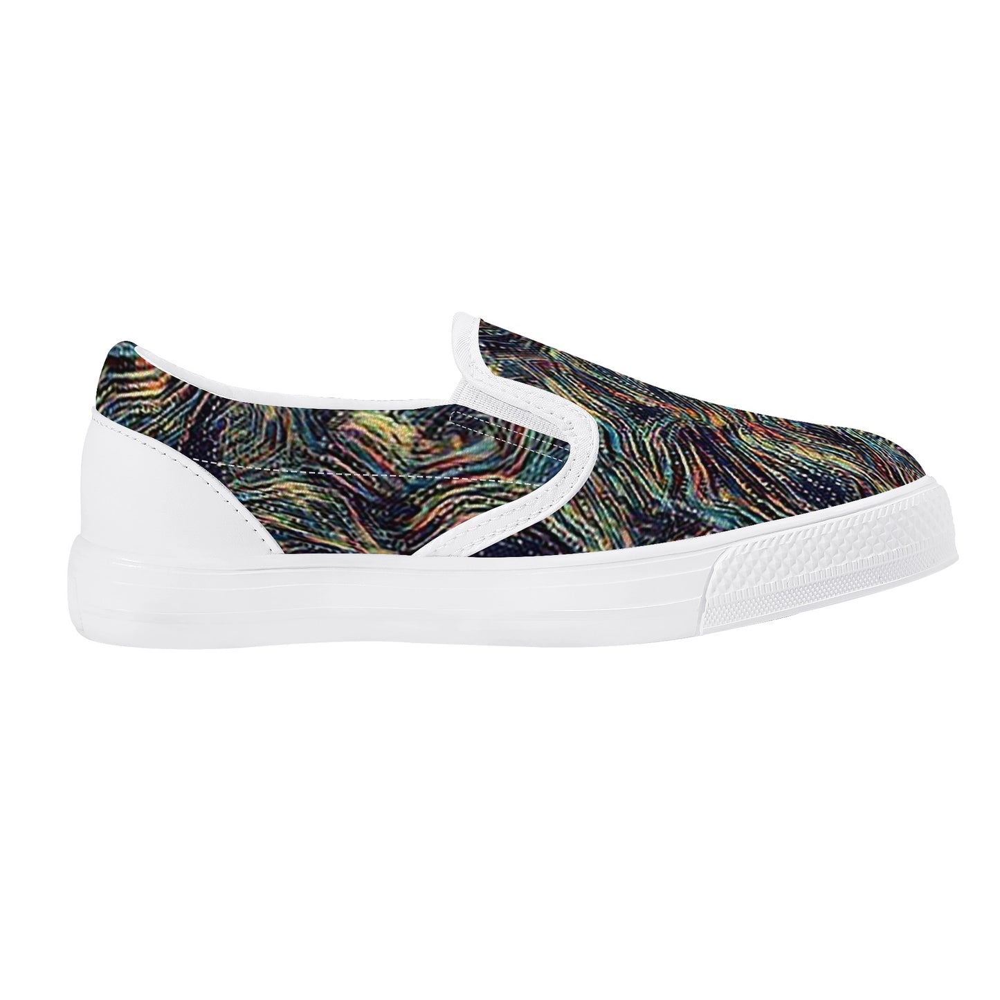 Neon Lines Kids Slip On Shoes