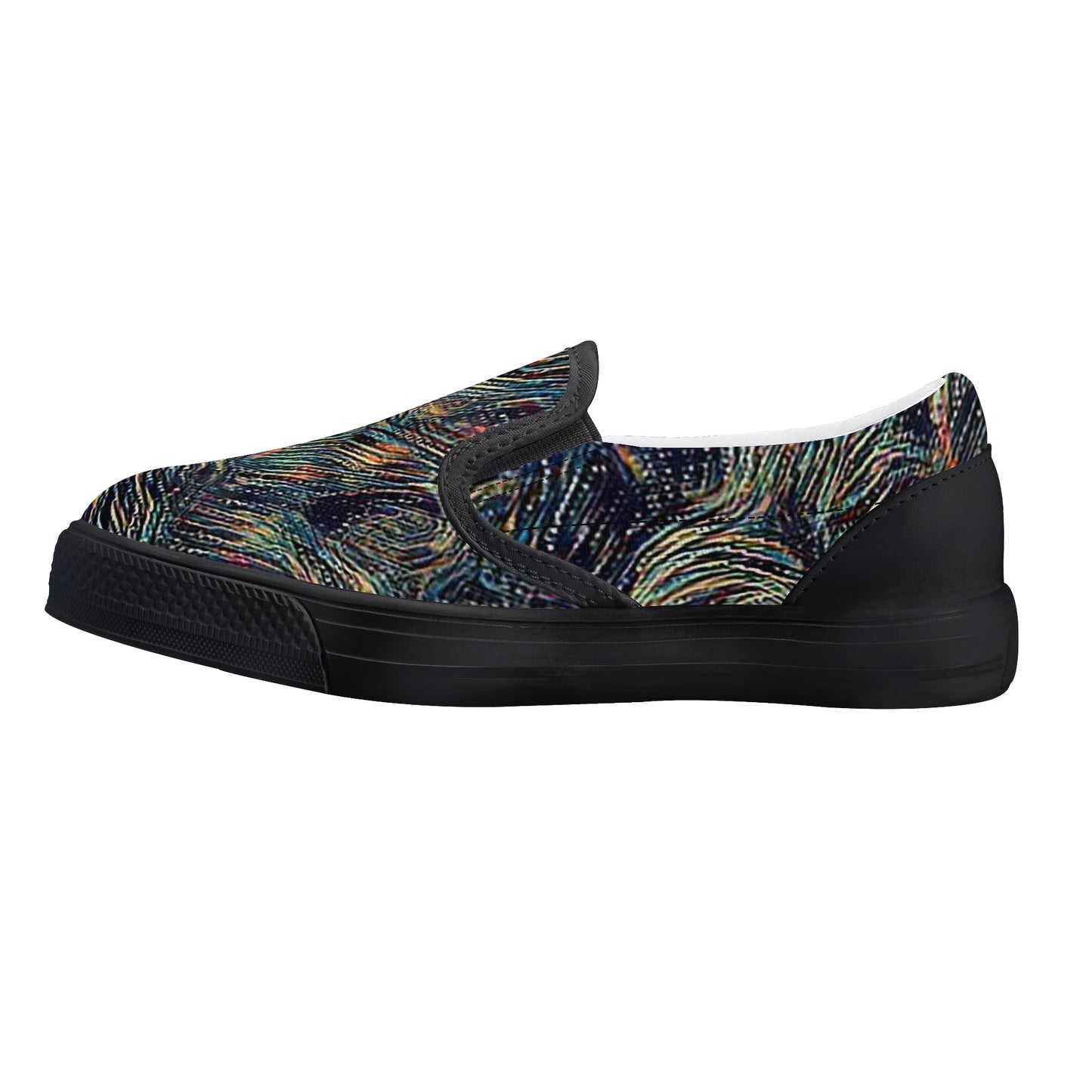 Neon Lines Kids Slip On Shoes