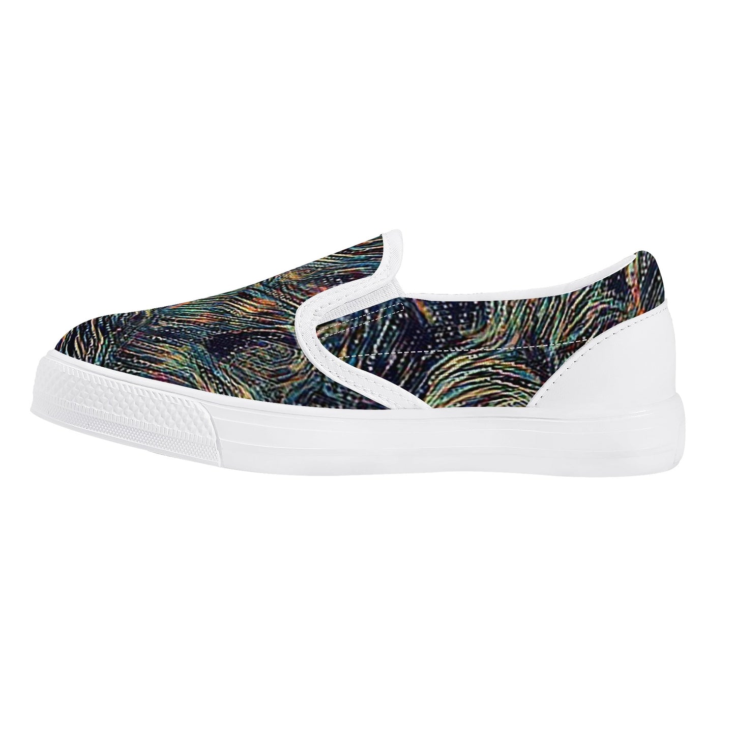 Neon Lines Kids Slip On Shoes