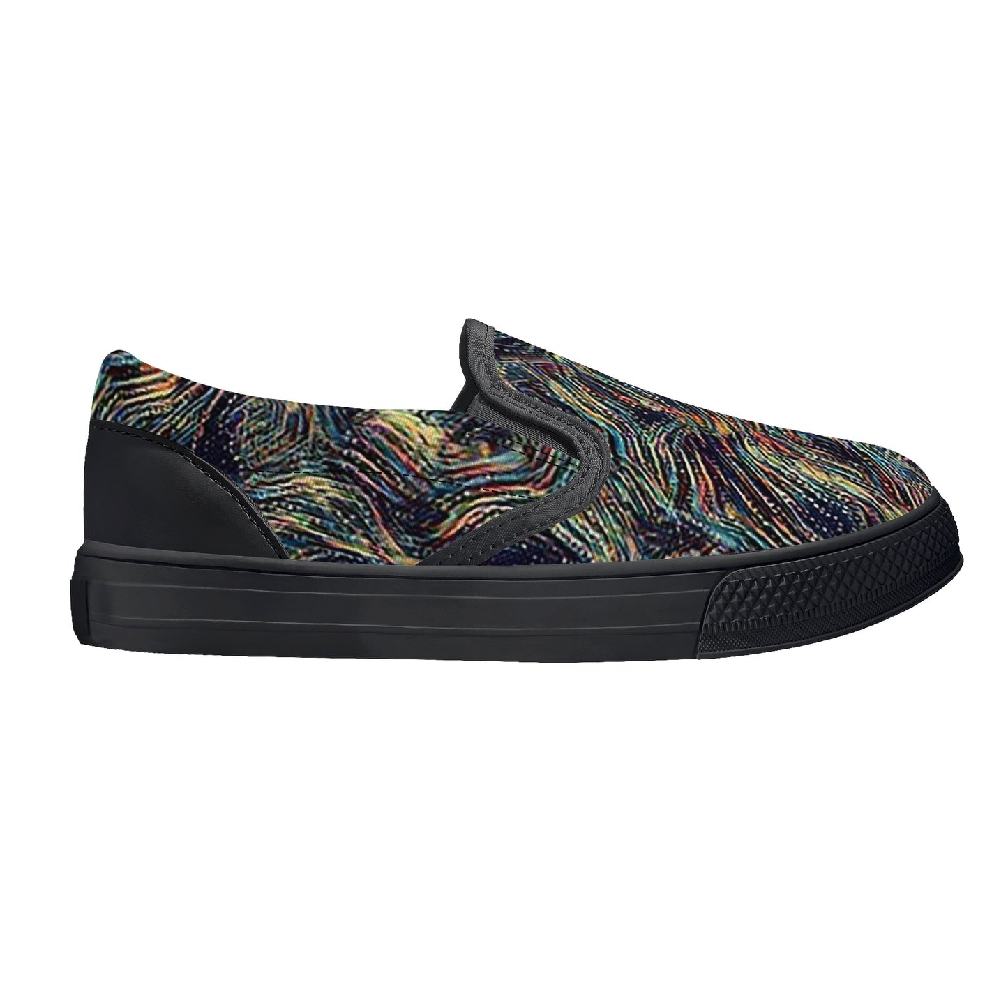 Neon Lines Kids Slip On Shoes