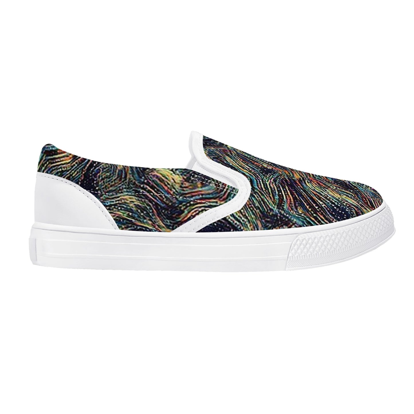 Neon Lines Kids Slip On Shoes