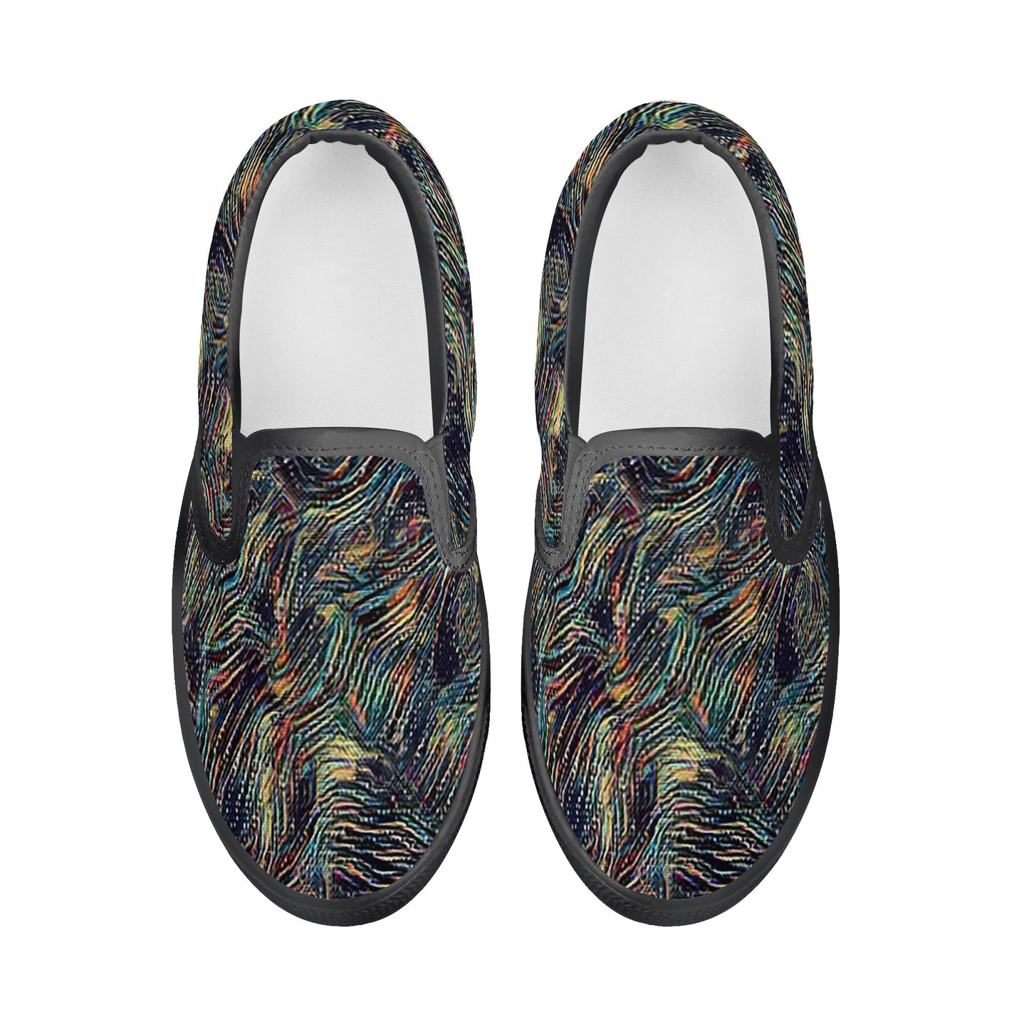 Neon Lines Kids Slip On Shoes