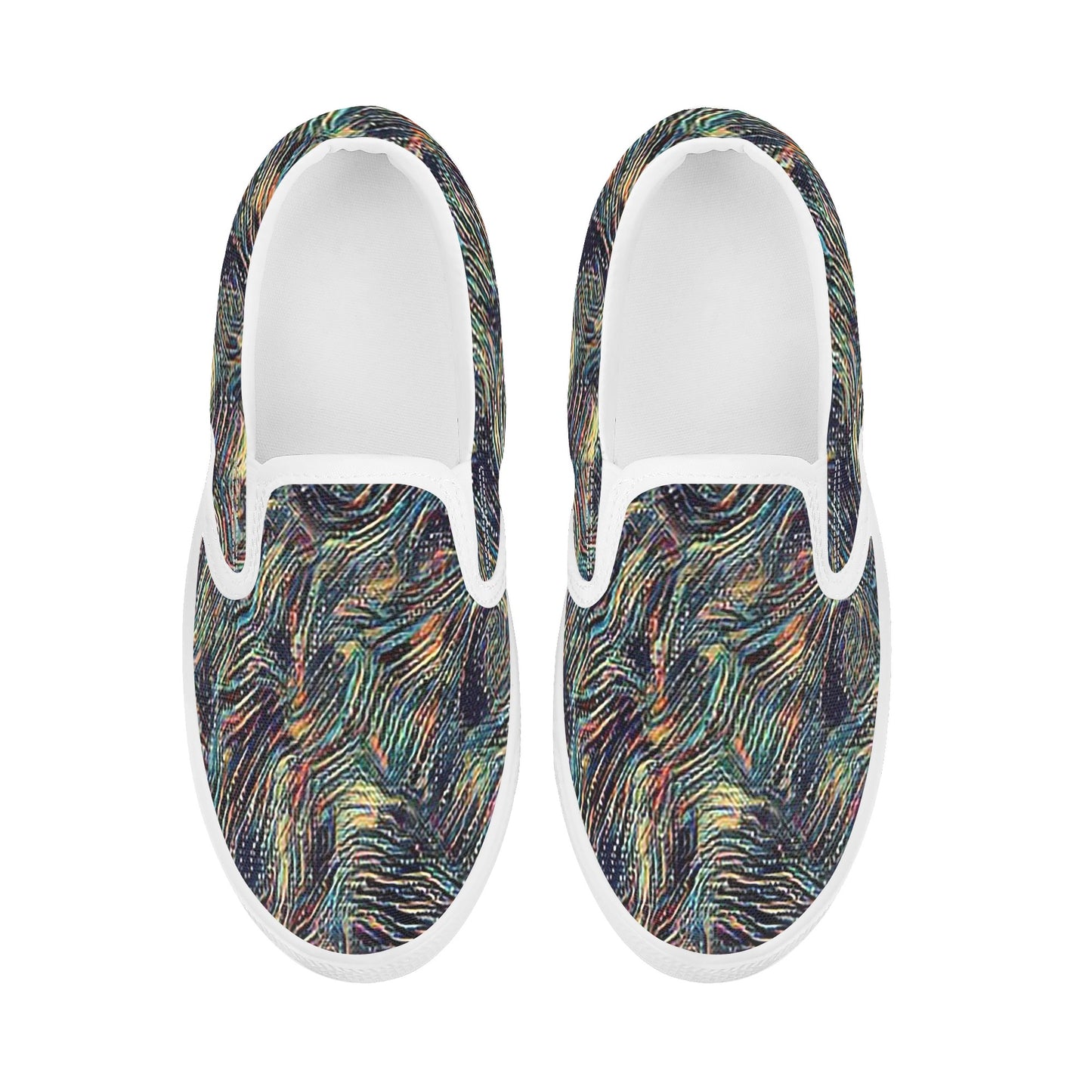 Neon Lines Kids Slip On Shoes