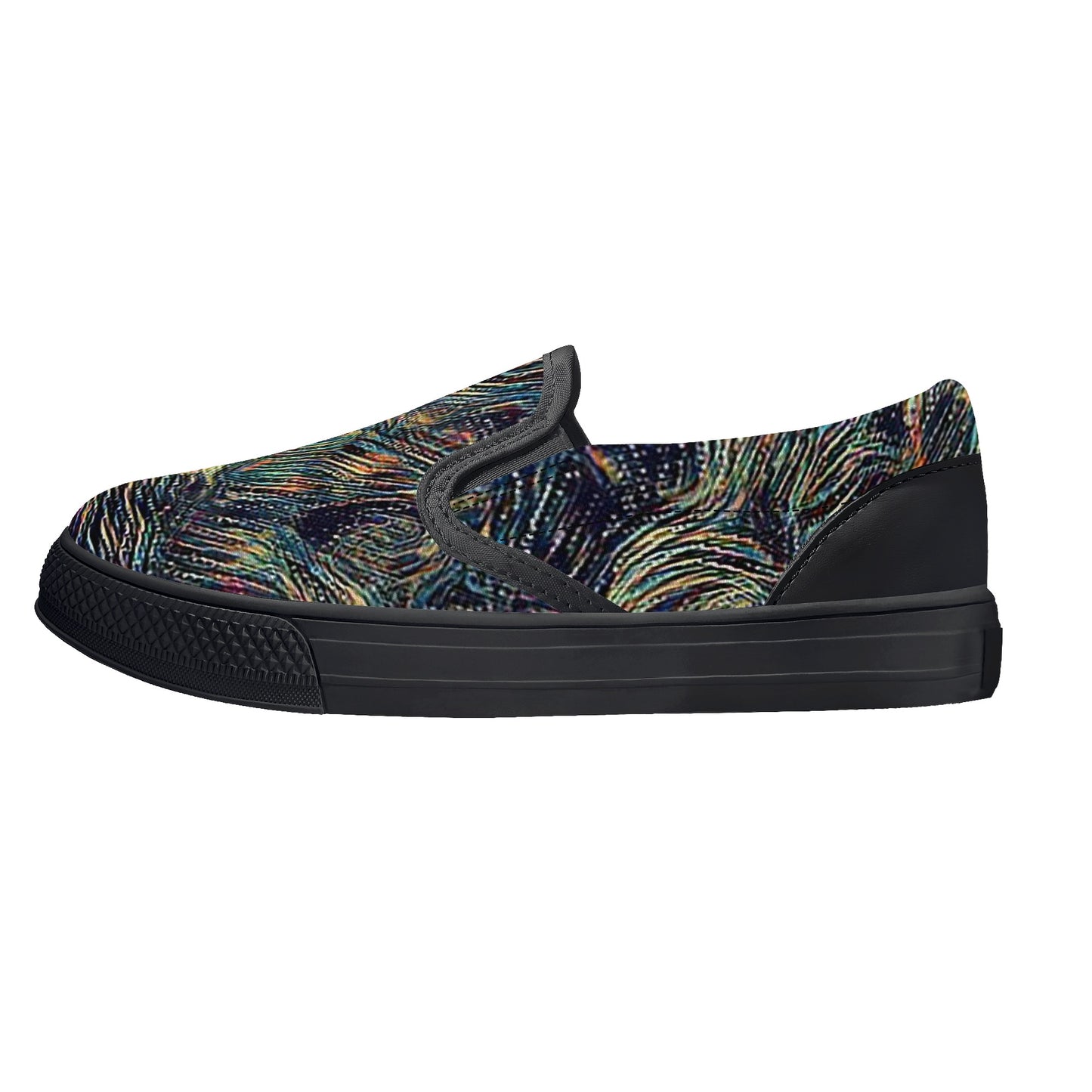 Neon Lines Kids Slip On Shoes