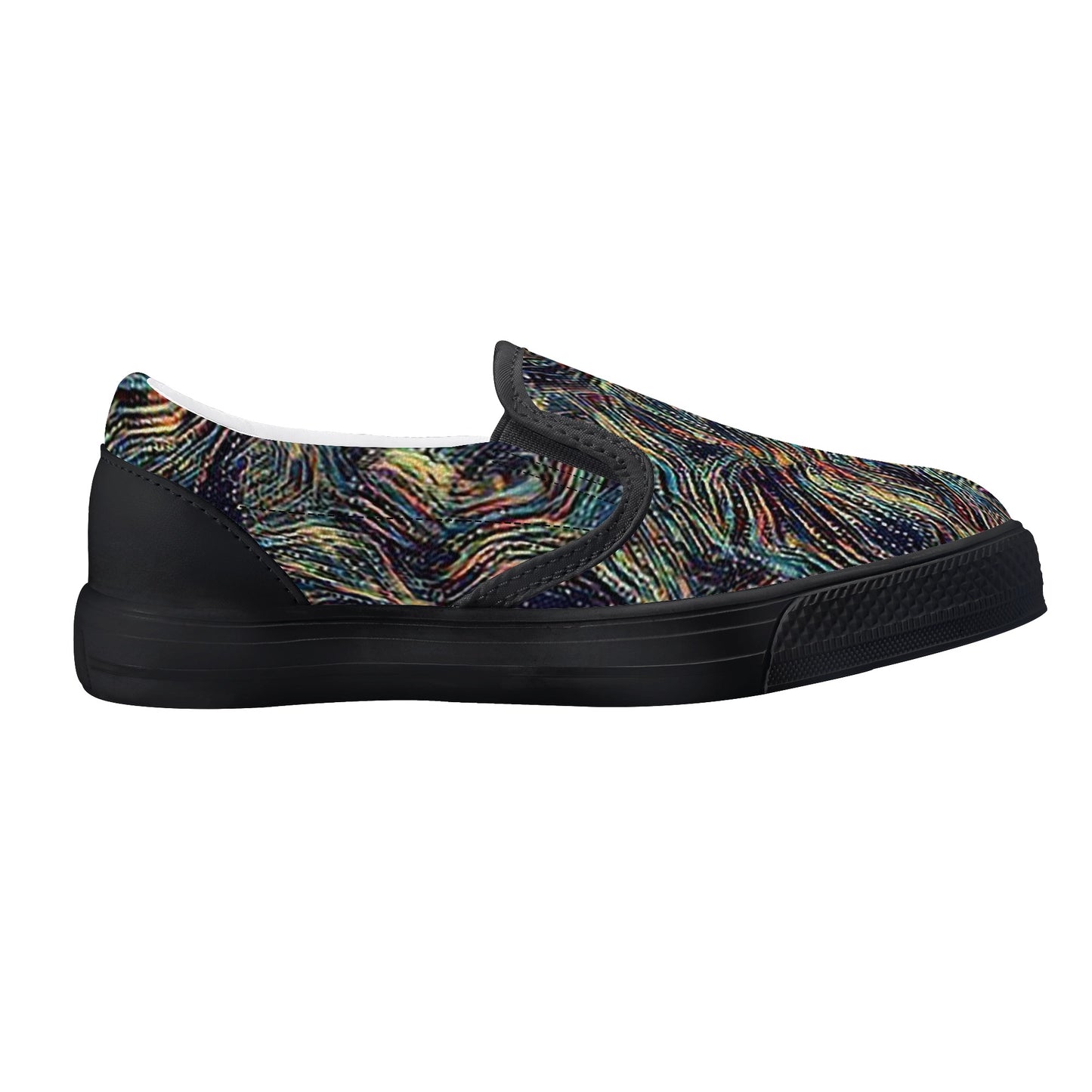 Neon Lines Kids Slip On Shoes