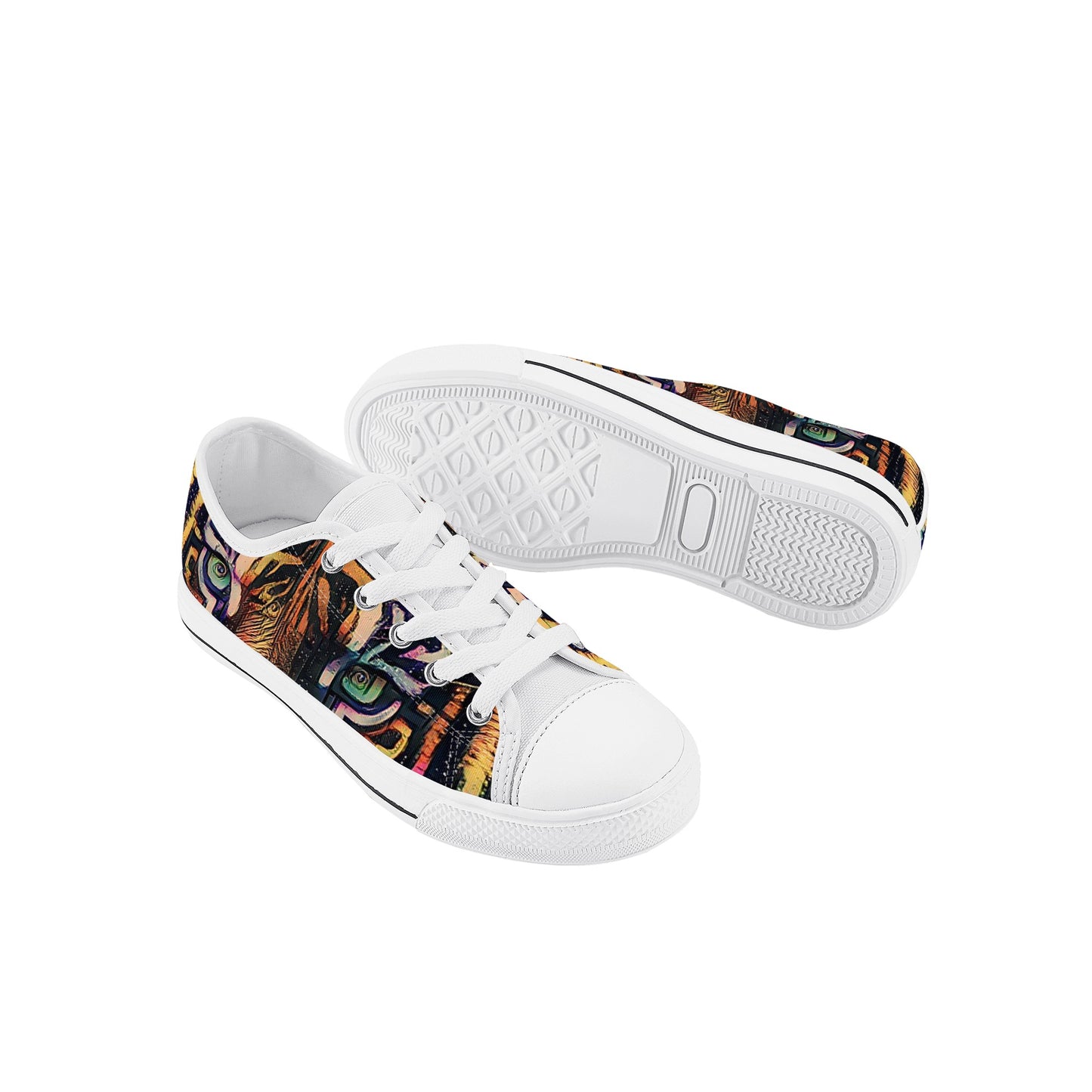 Tigerz Eyez Kids Low Top Canvas Shoes