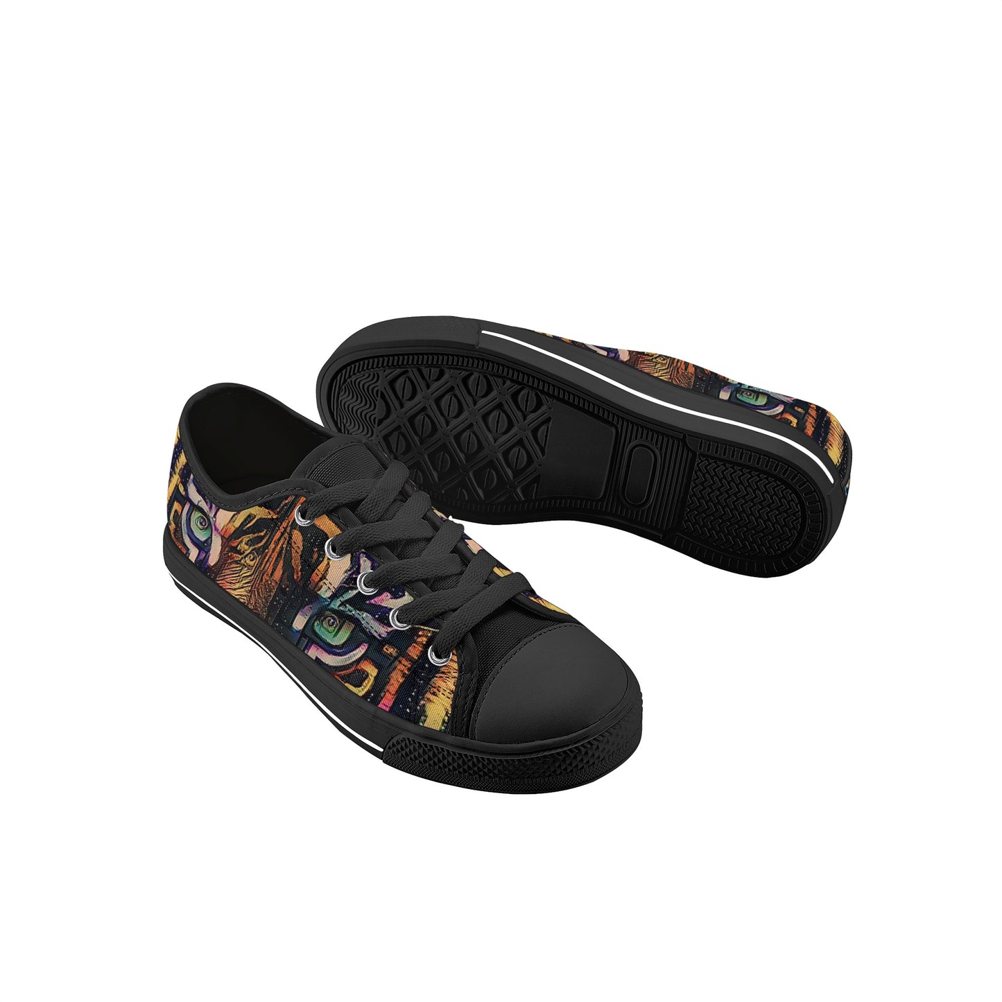 Tigerz Eyez Kids Low Top Canvas Shoes