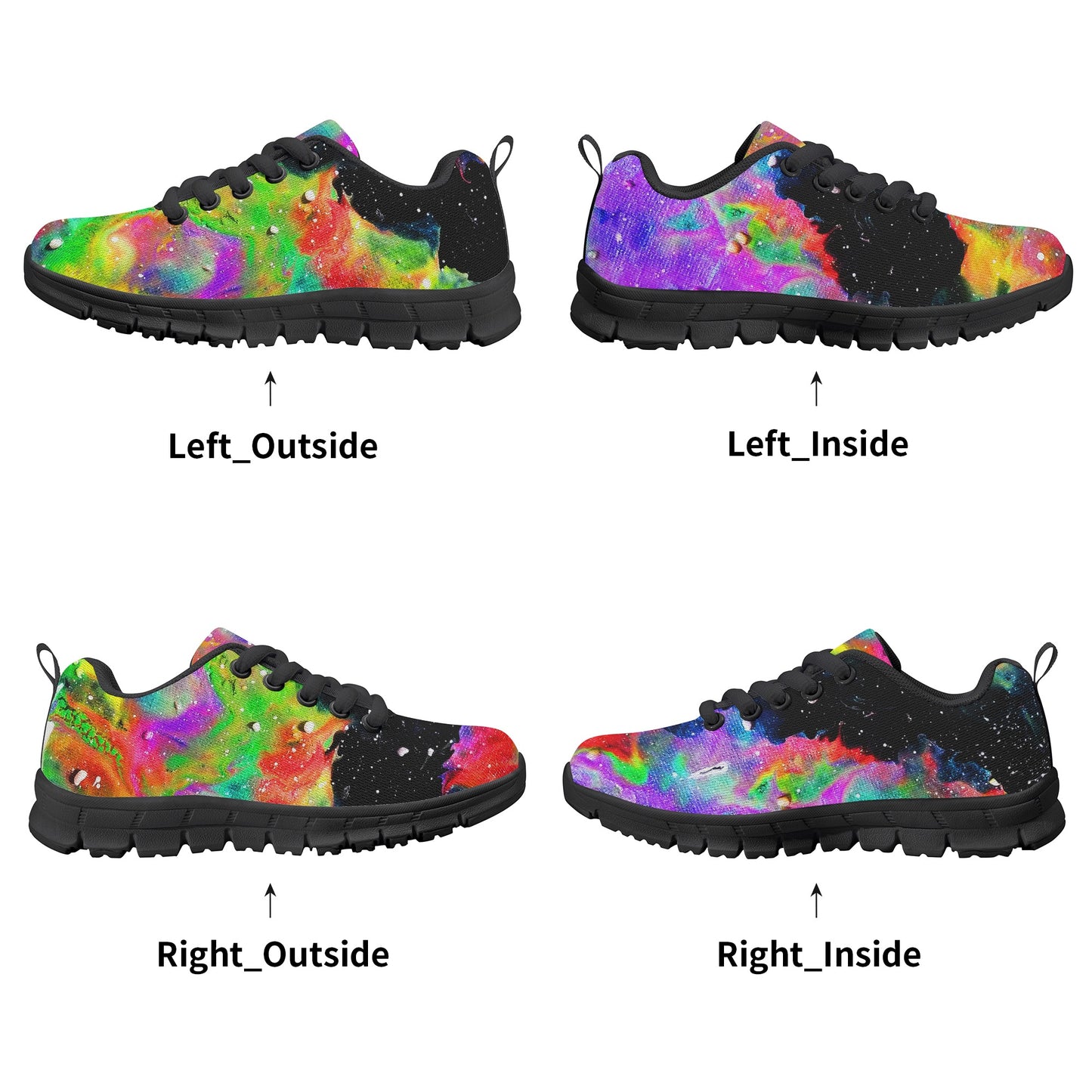 Galactic Rainbow Kids Running Shoes