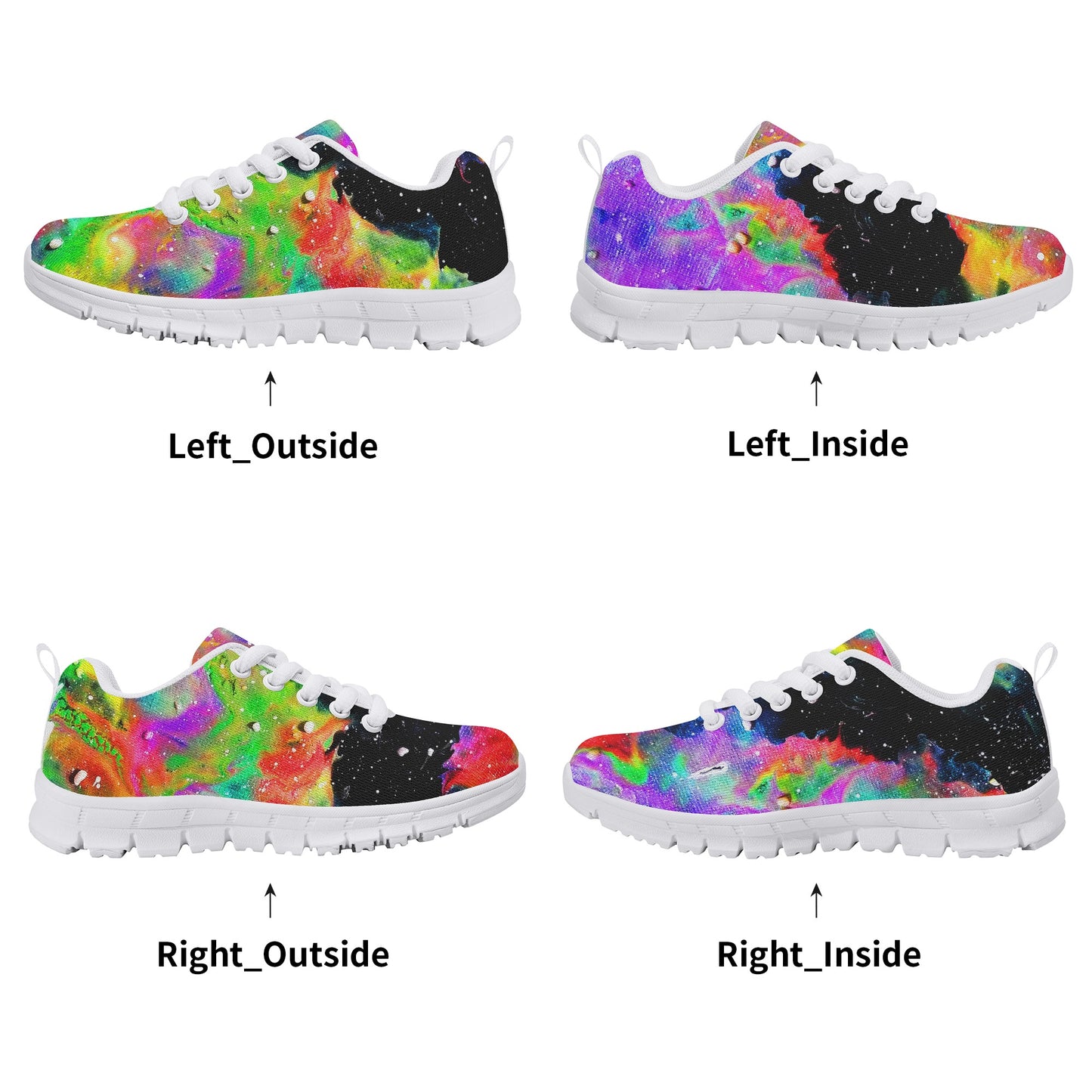 Galactic Rainbow Kids Running Shoes