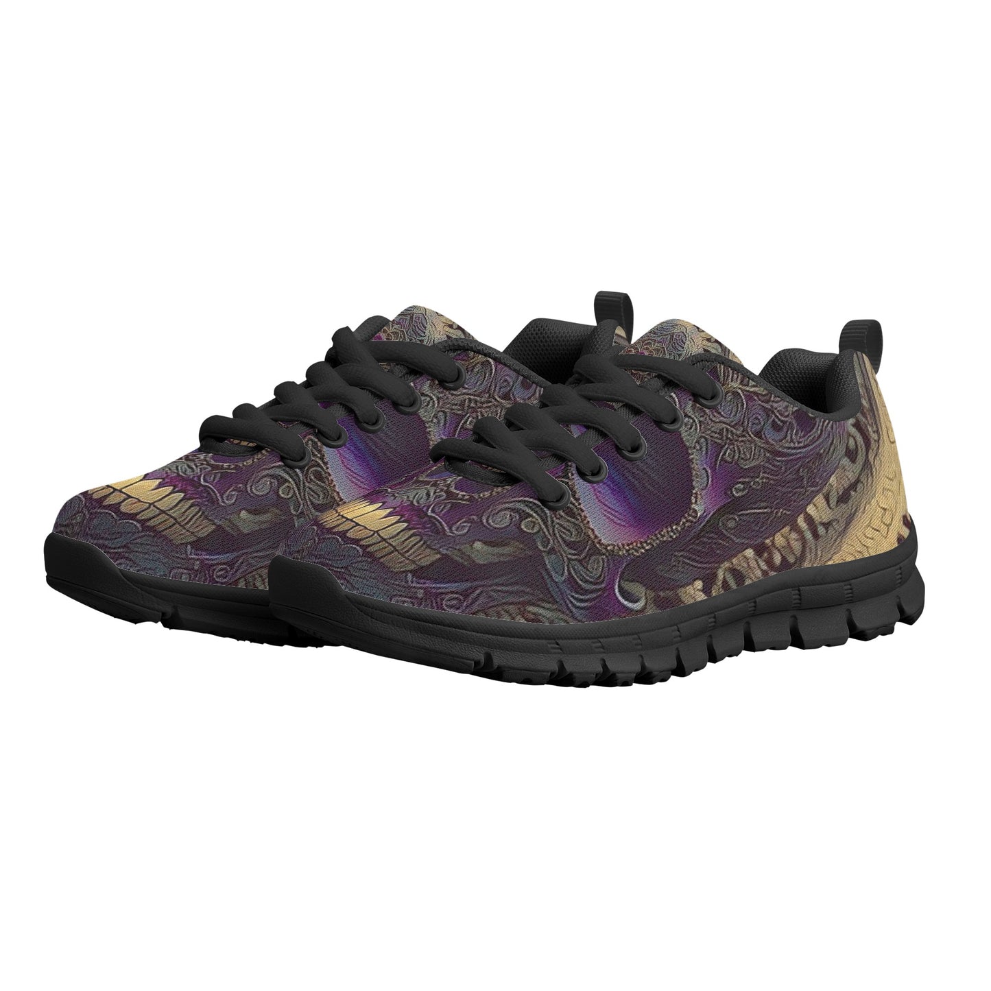 Sugar Skull Purple Kids Running Shoes