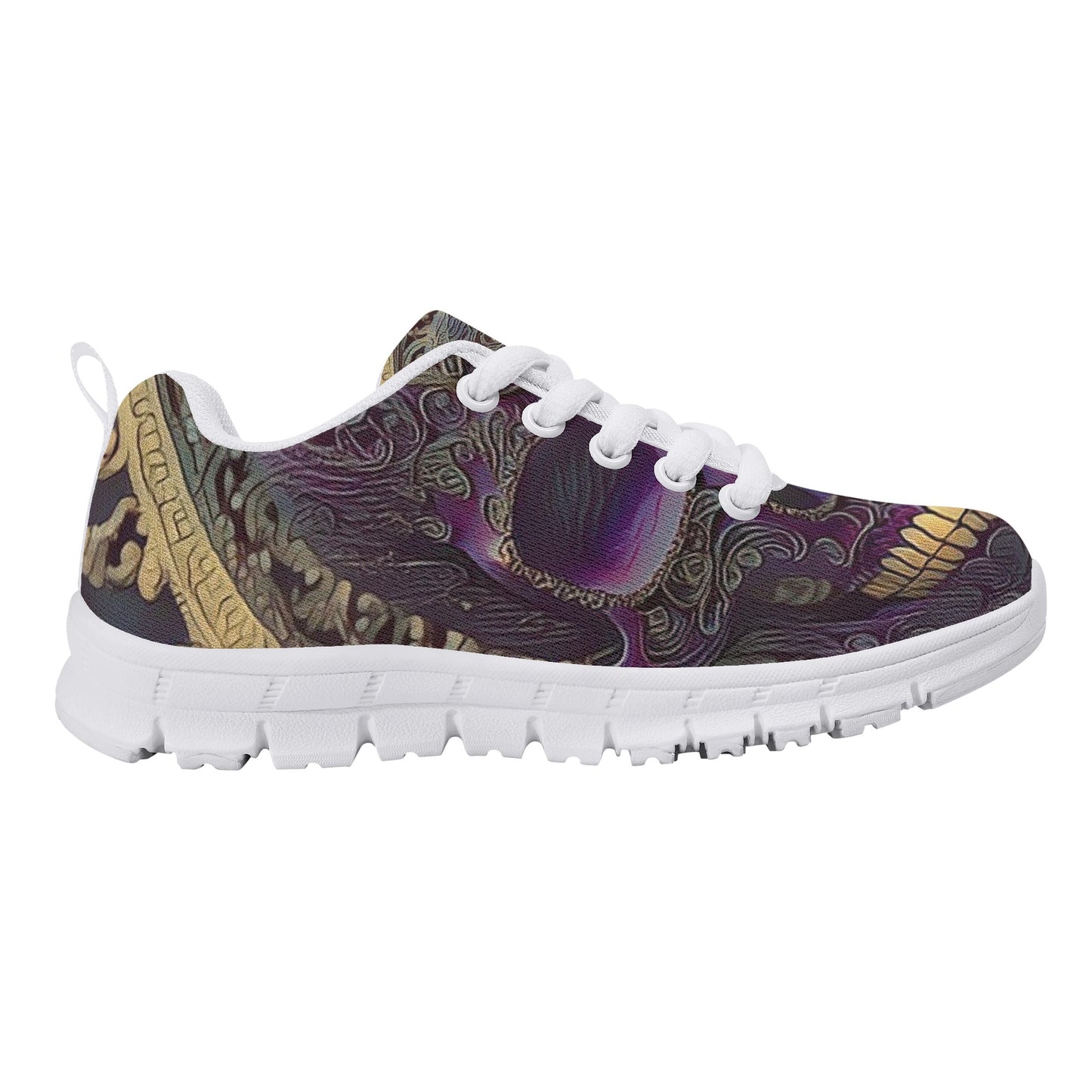 Sugar Skull Purple Kids Running Shoes