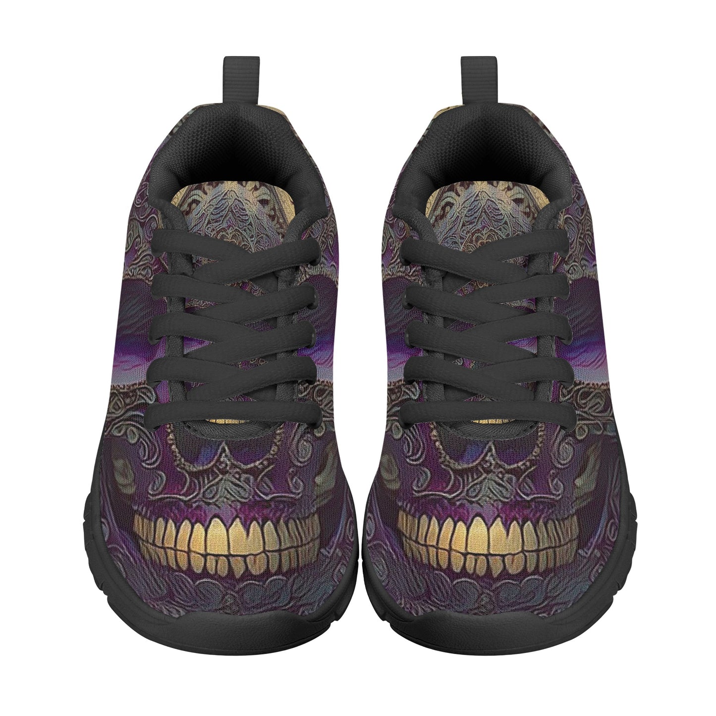 Sugar Skull Purple Kids Running Shoes