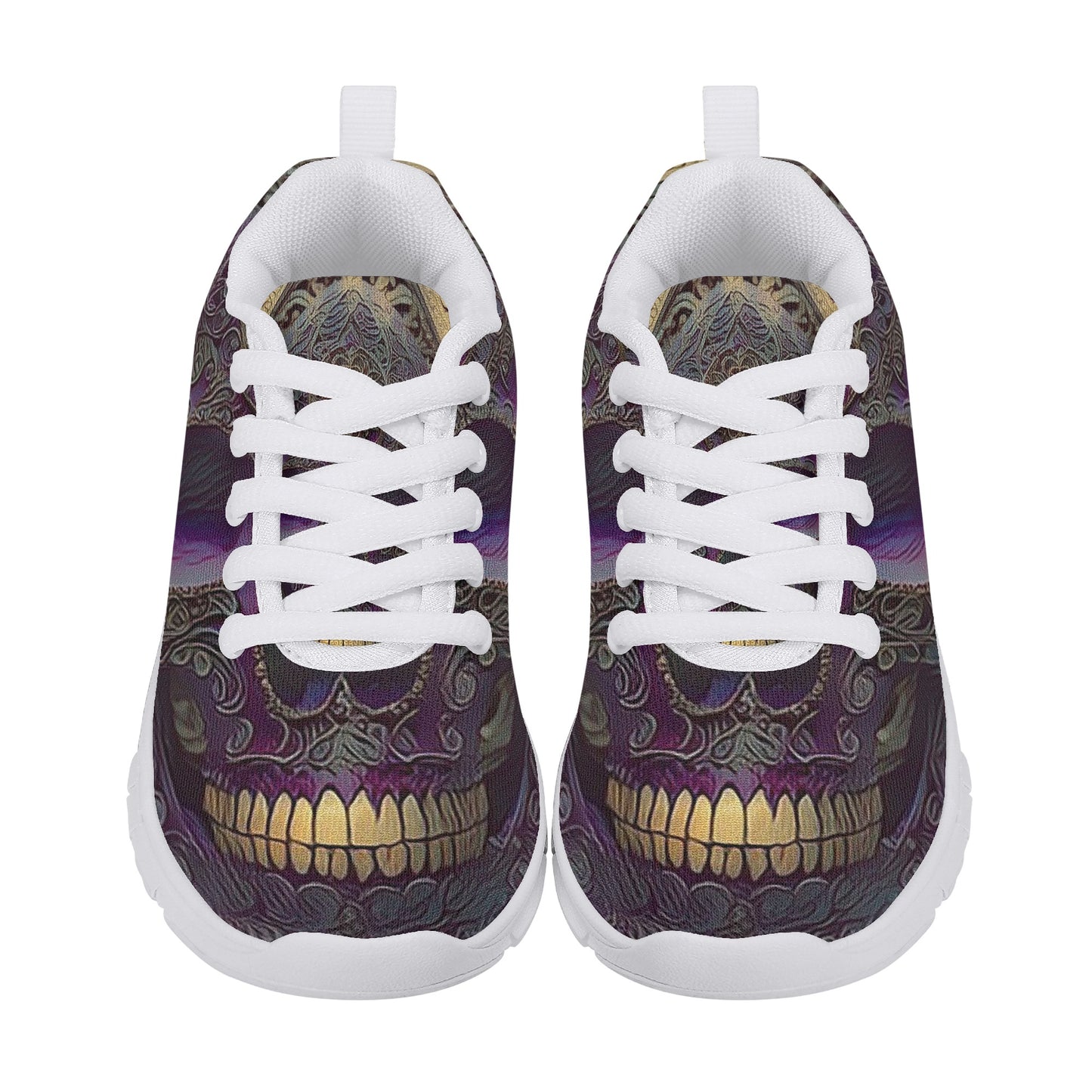 Sugar Skull Purple Kids Running Shoes