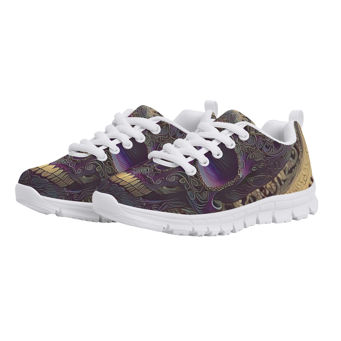 Sugar Skull Purple Kids Running Shoes