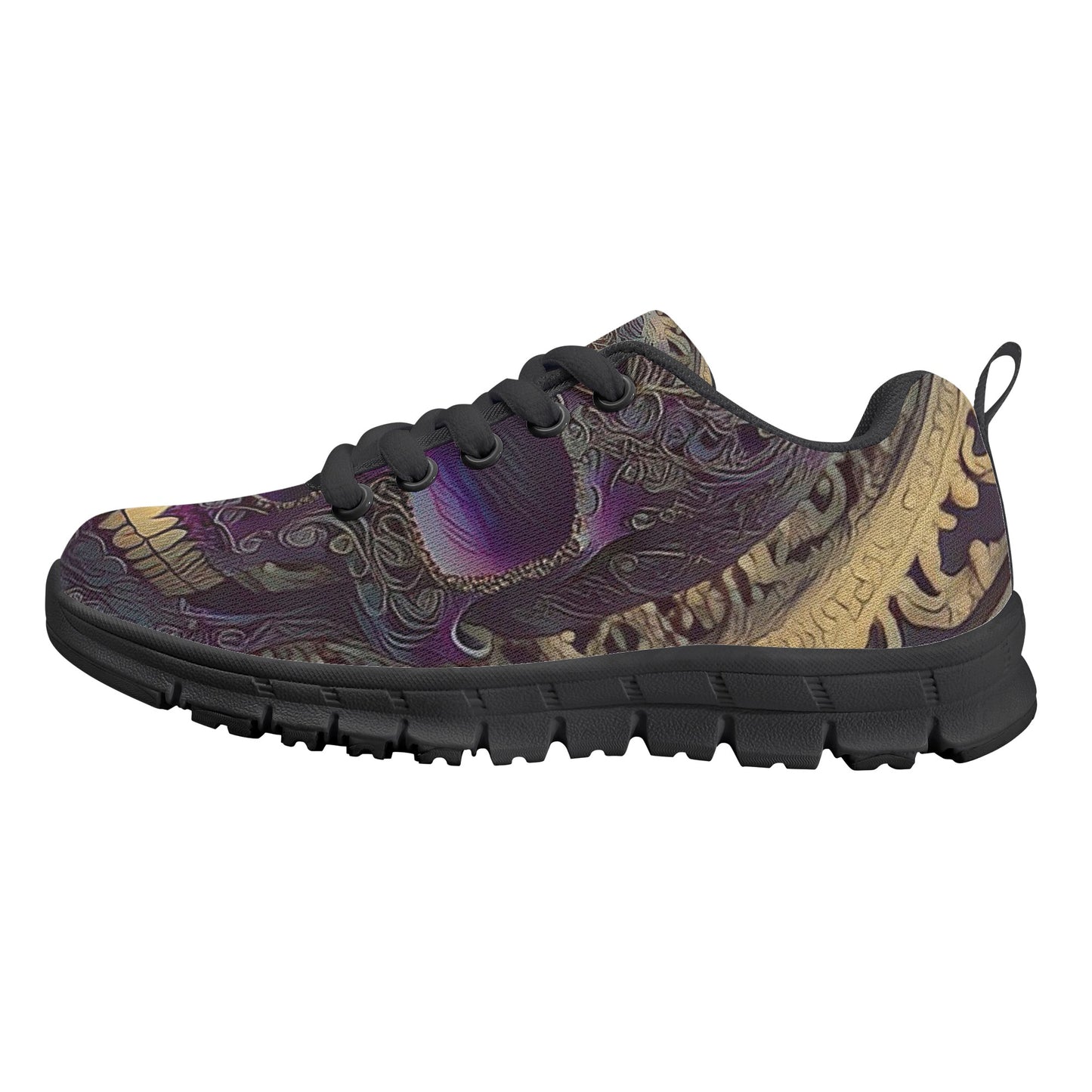 Sugar Skull Purple Kids Running Shoes