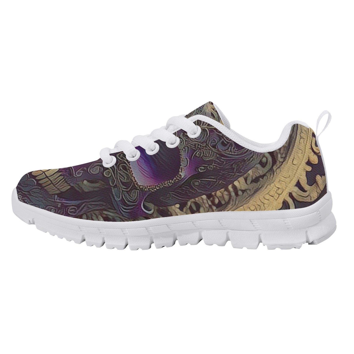 Sugar Skull Purple Kids Running Shoes