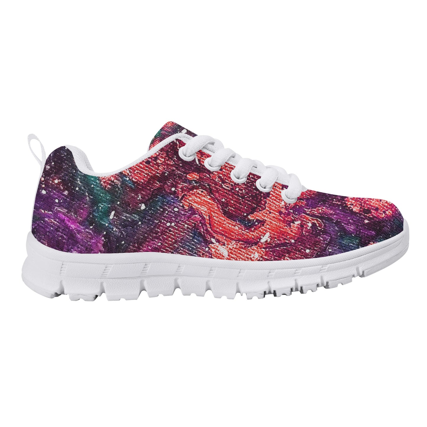 Golden Galaxy Peach Kids Running Shoes