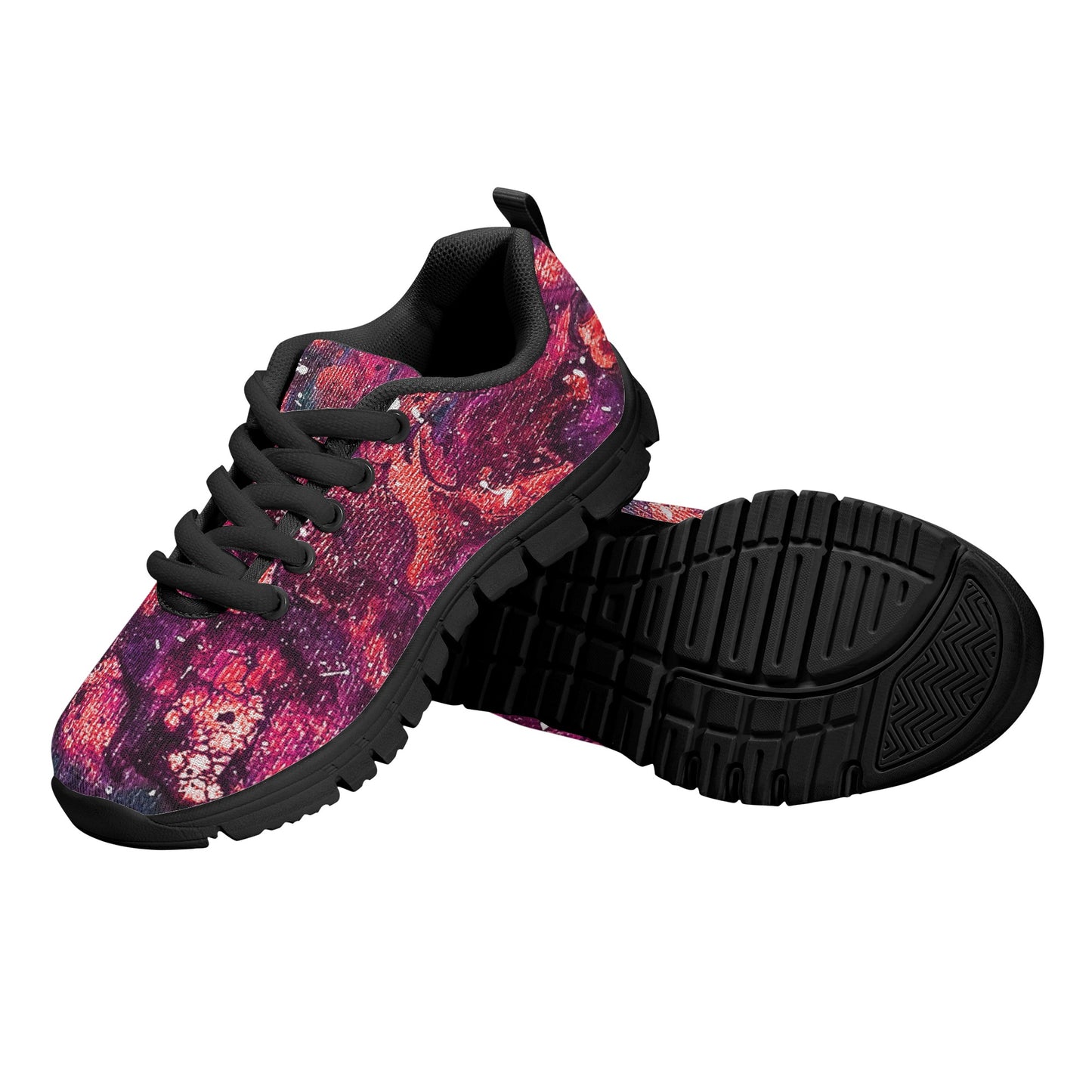 Golden Galaxy Peach Kids Running Shoes