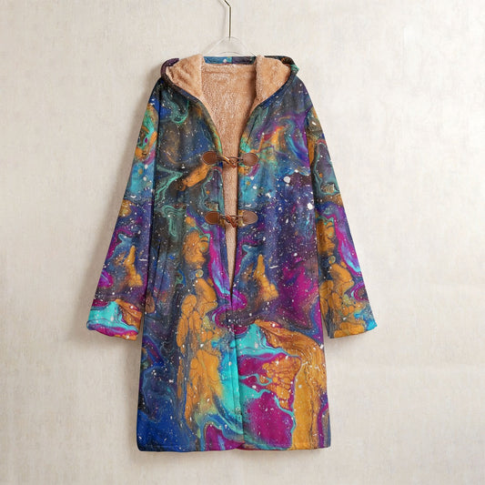 Paradise Horn Button Long Fleece Windbreaker