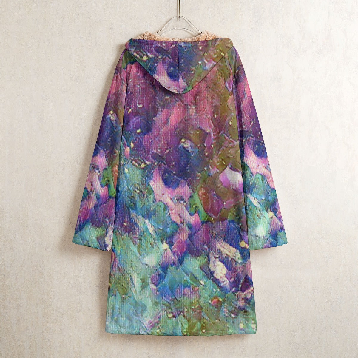 Galactic Love Pastel Horn Button Long Fleece Windbreaker