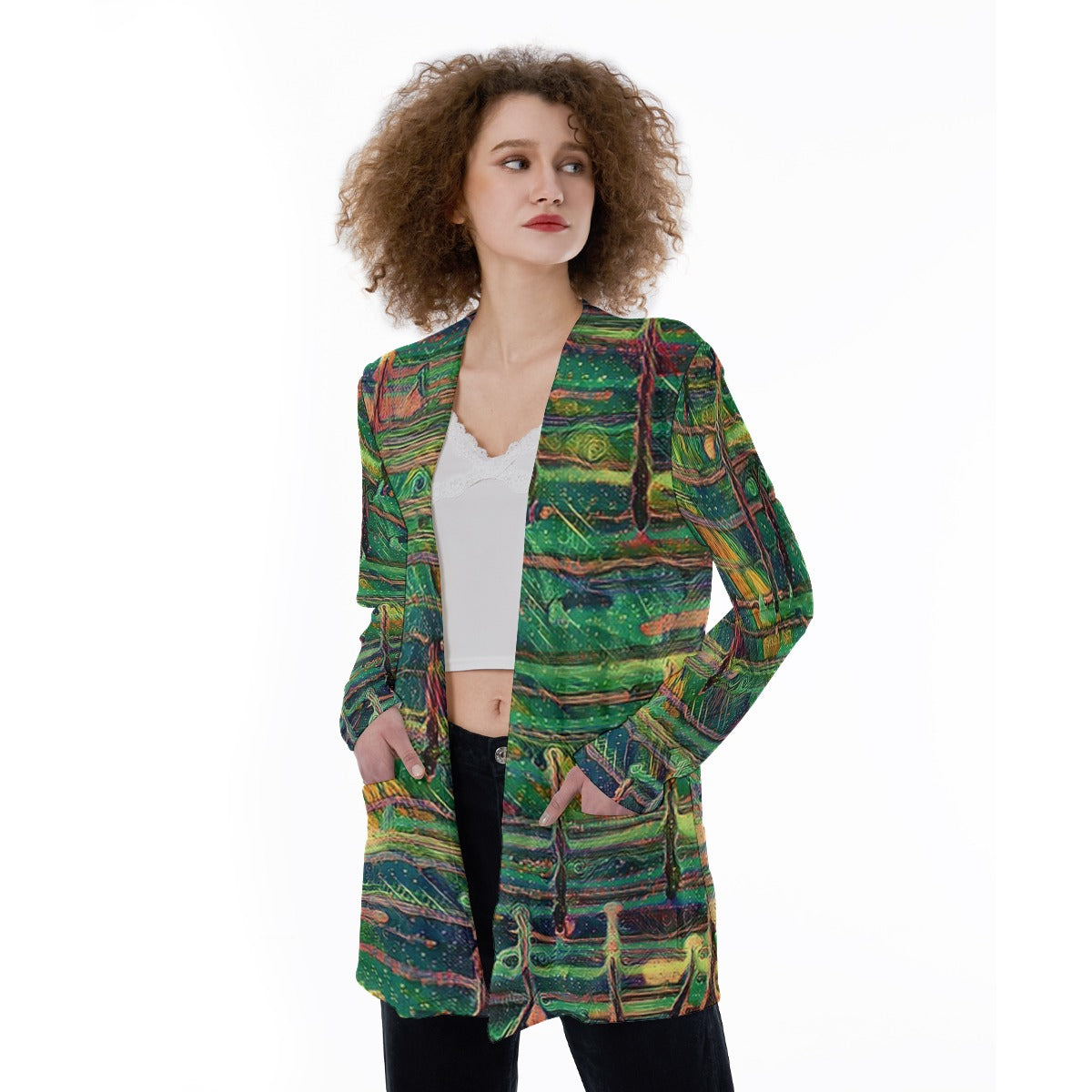 Drip Green Women's Cover With Pocket